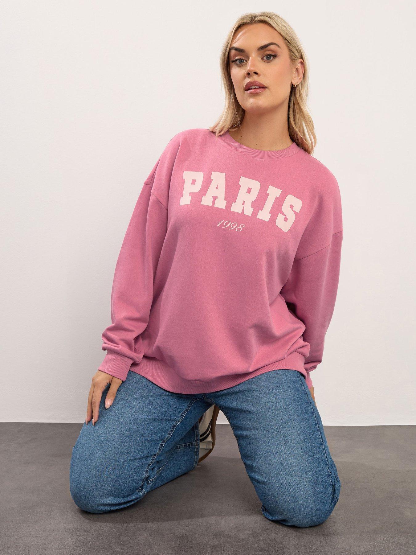  image of yours-curve-paris-sweatshirt-pink