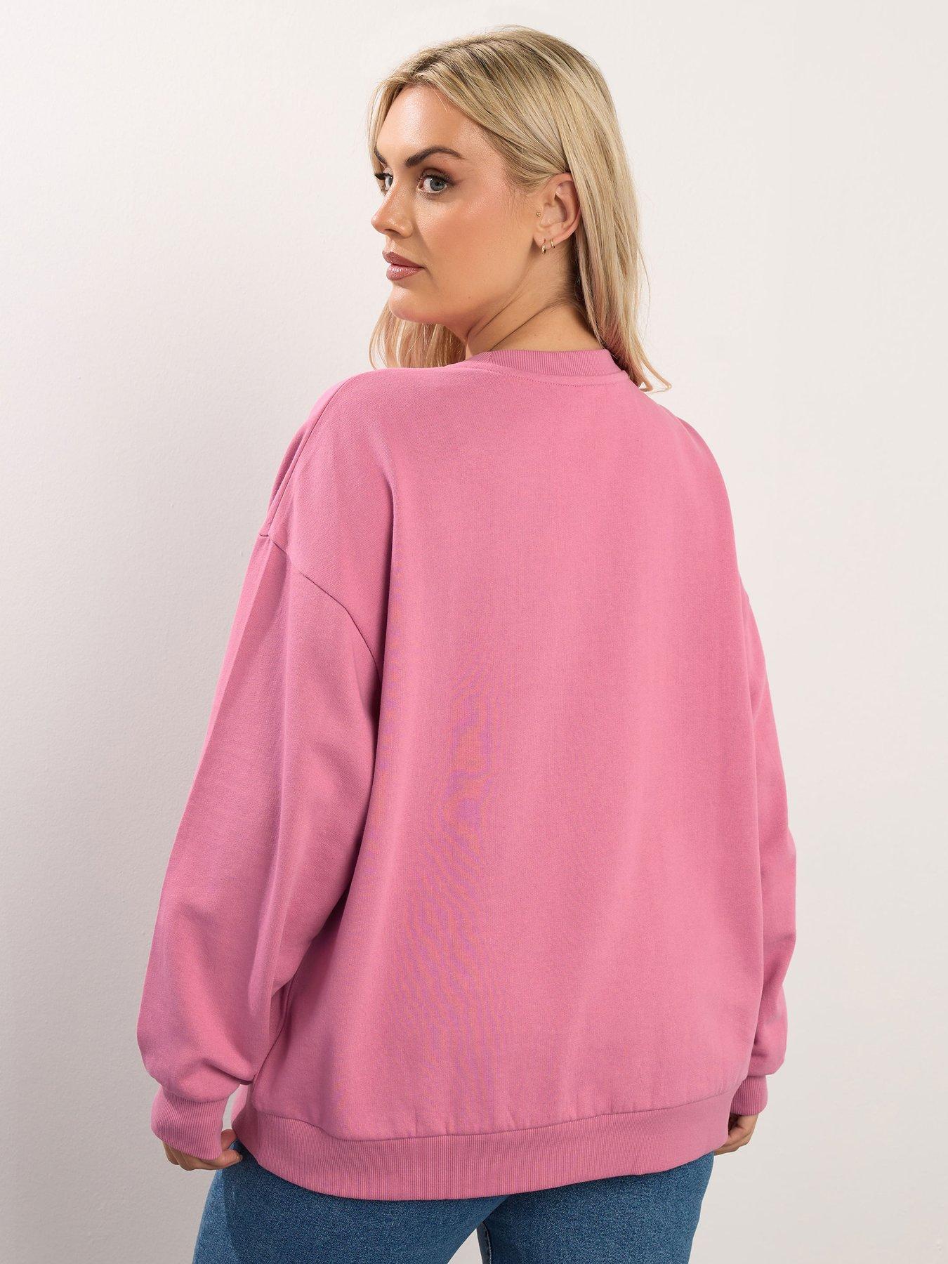 stillFront image of yours-curve-paris-sweatshirt-pink