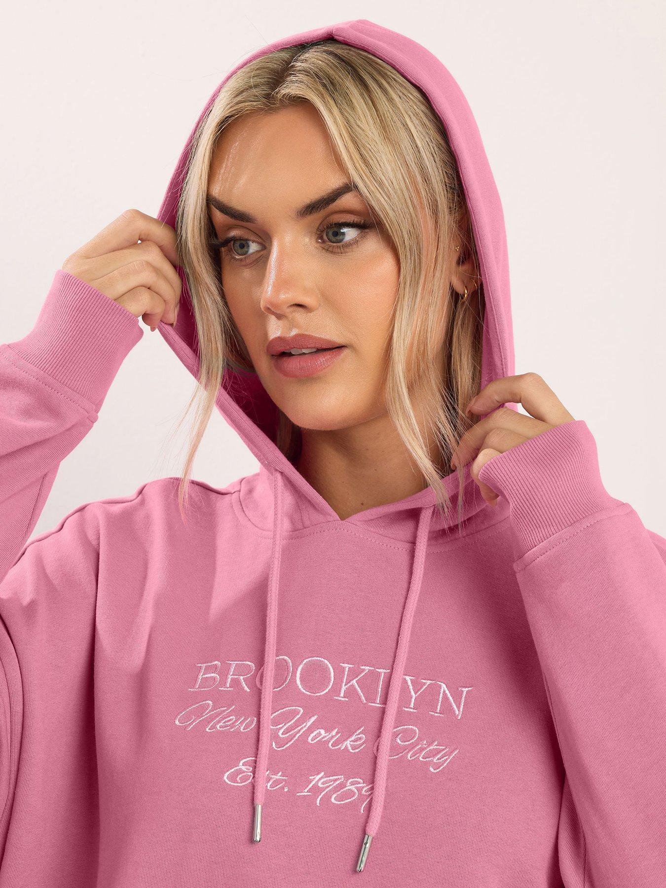  image of yours-curve-pull-over-hoodie-pink