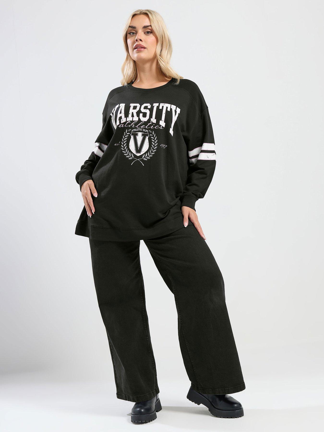  image of yours-curve-football-jersey-top-black