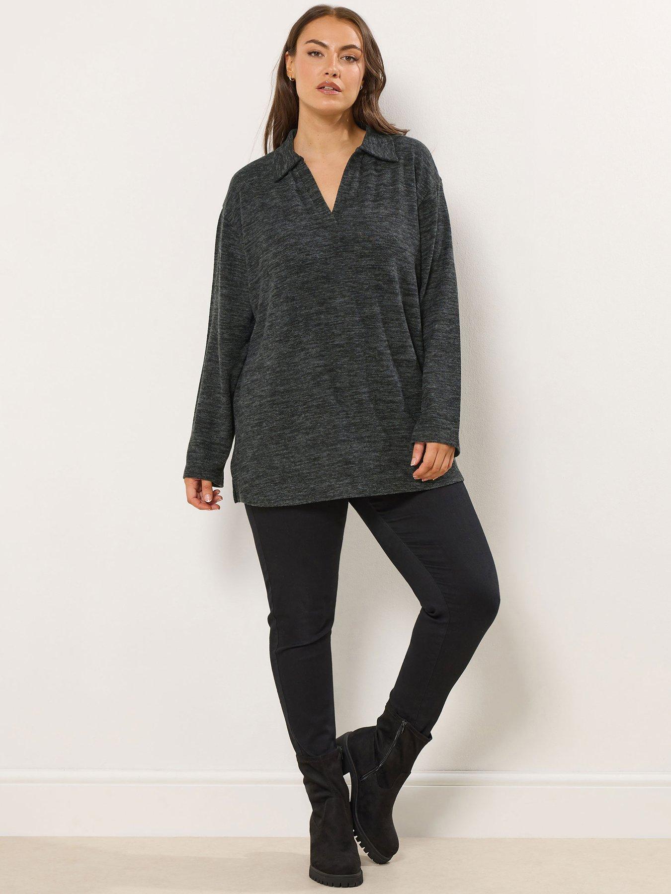  image of yours-curve-collared-jumper-grey