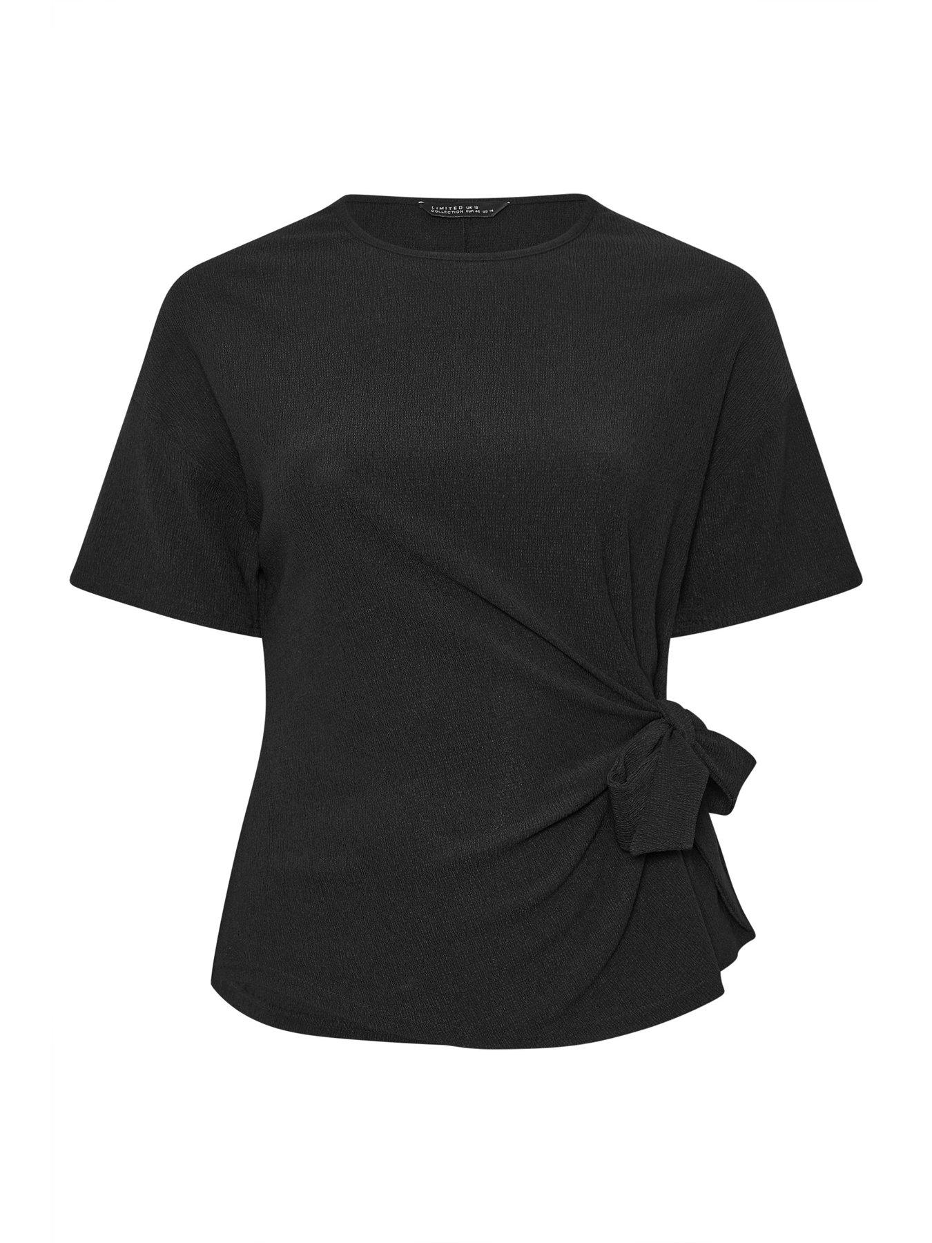 Image 5 of 5 of Yours Curve Tie Top - Black