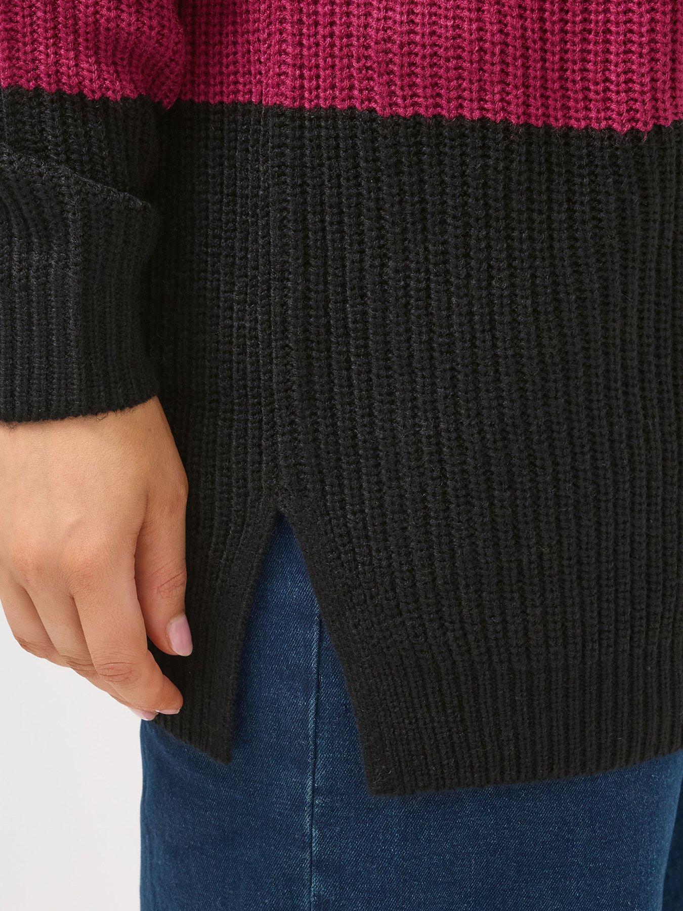  image of yours-curve-colourblock-jumper