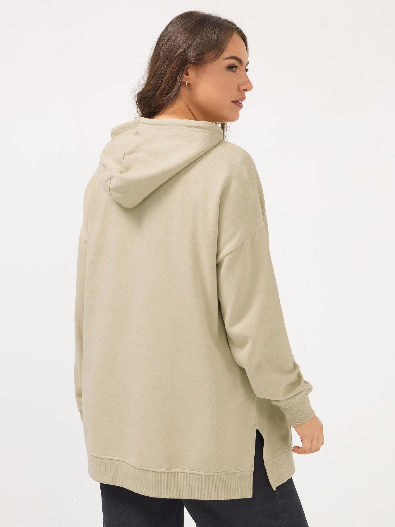 stillFront image of yours-curve-pull-over-hoodie-nude