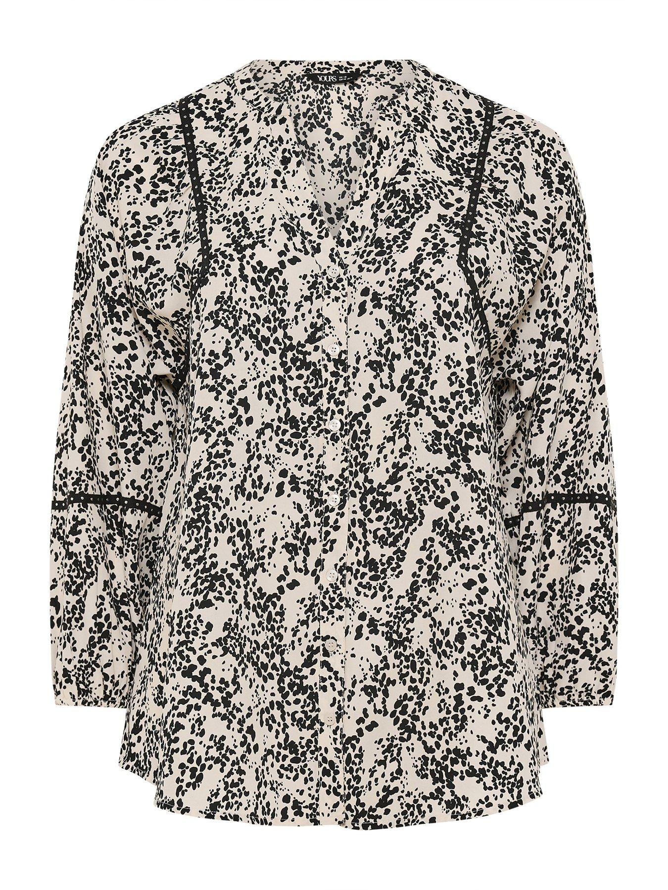 Image 5 of 5 of Yours Curve Stud Embellished Blouse - Natural