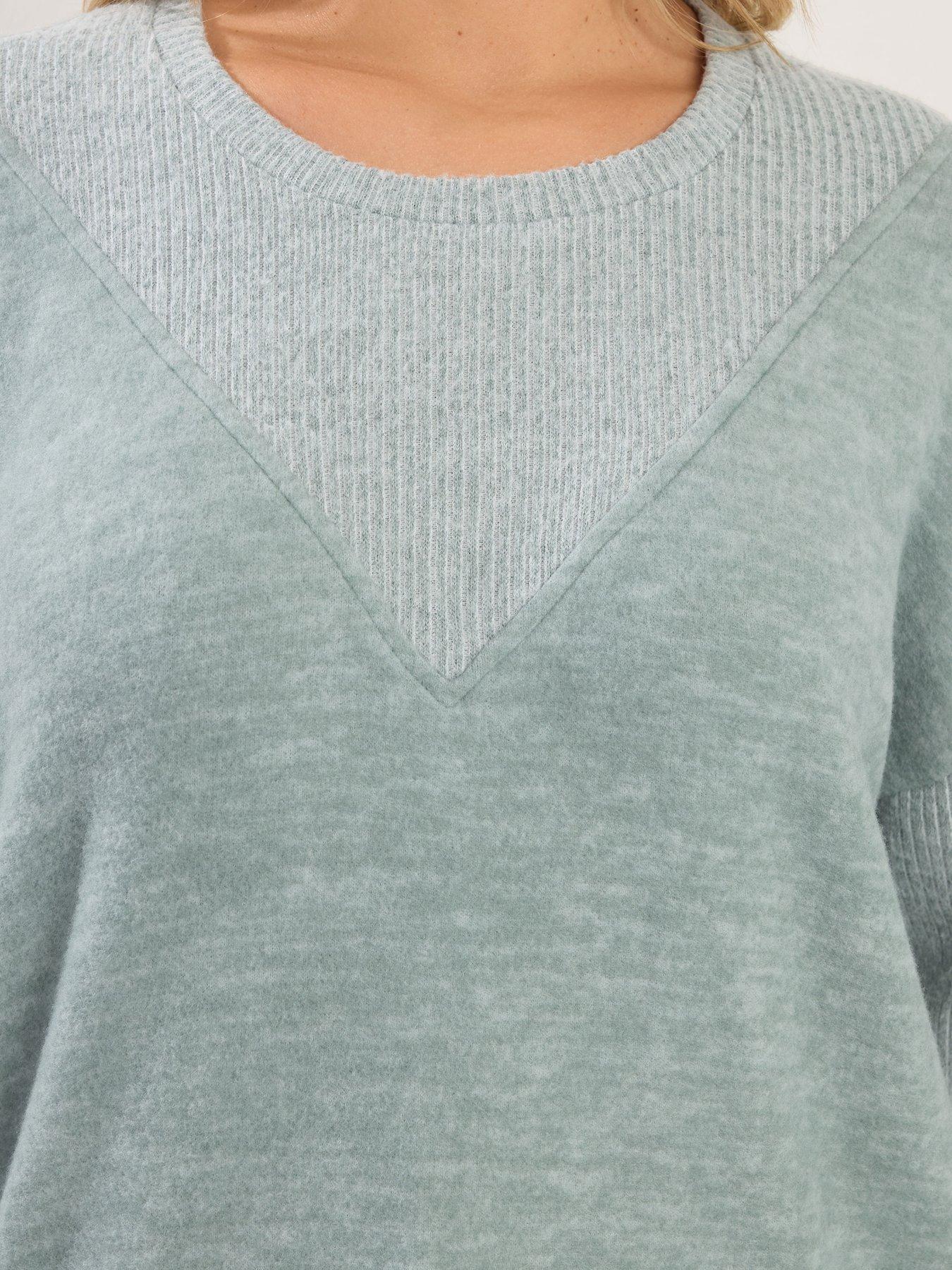  image of yours-curve-ribbed-jumper-green