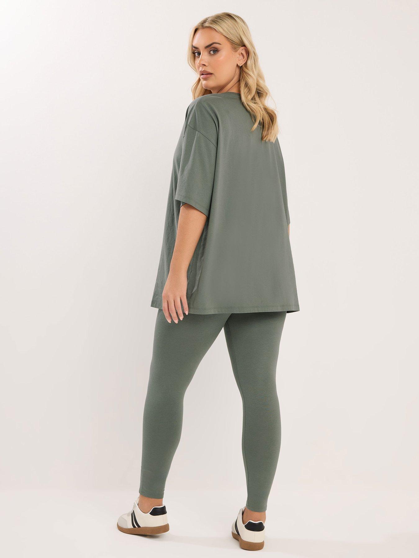  image of yours-curve-top-and-legging-set-green