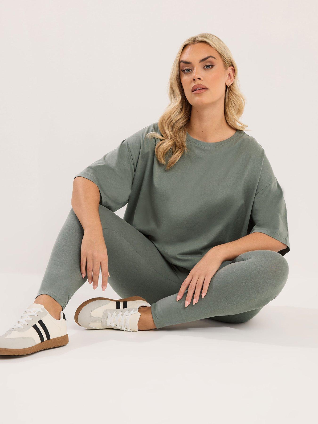  image of yours-curve-top-and-legging-set-green