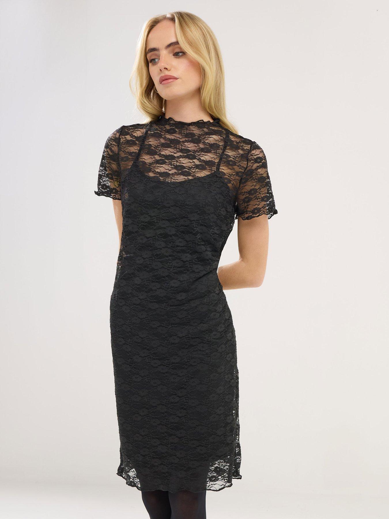 pixiegirl-petite-lace-short-sleeve-dress-black