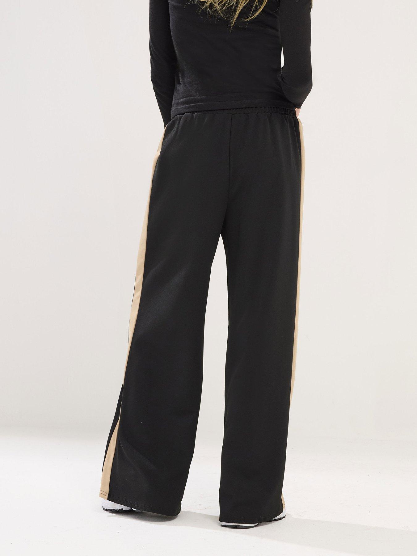 stillFront image of pixiegirl-petite-satin-scuba-wide-leg-trouser-black