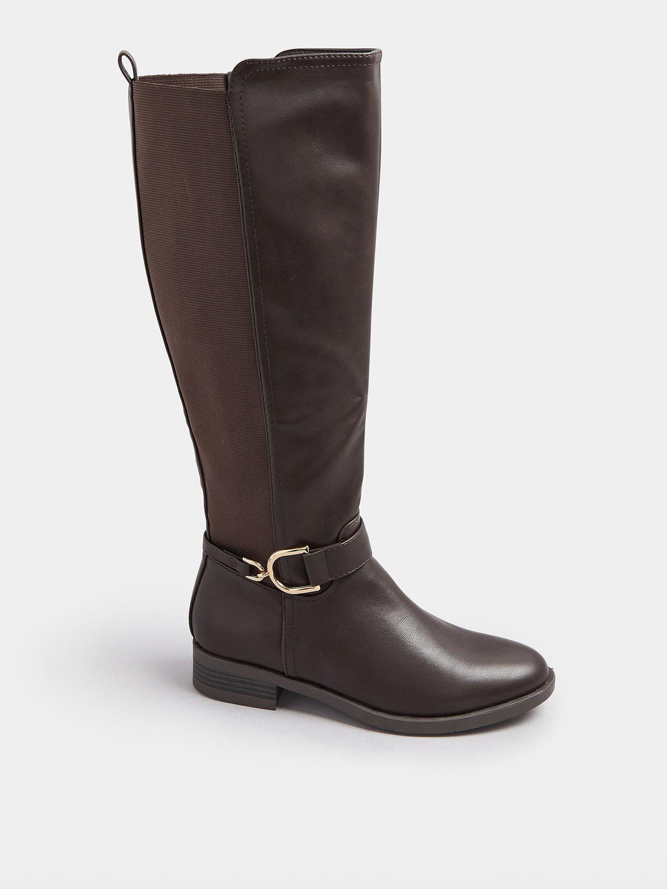 yours-standard-fit-stretch-calf-riding-boot-brown