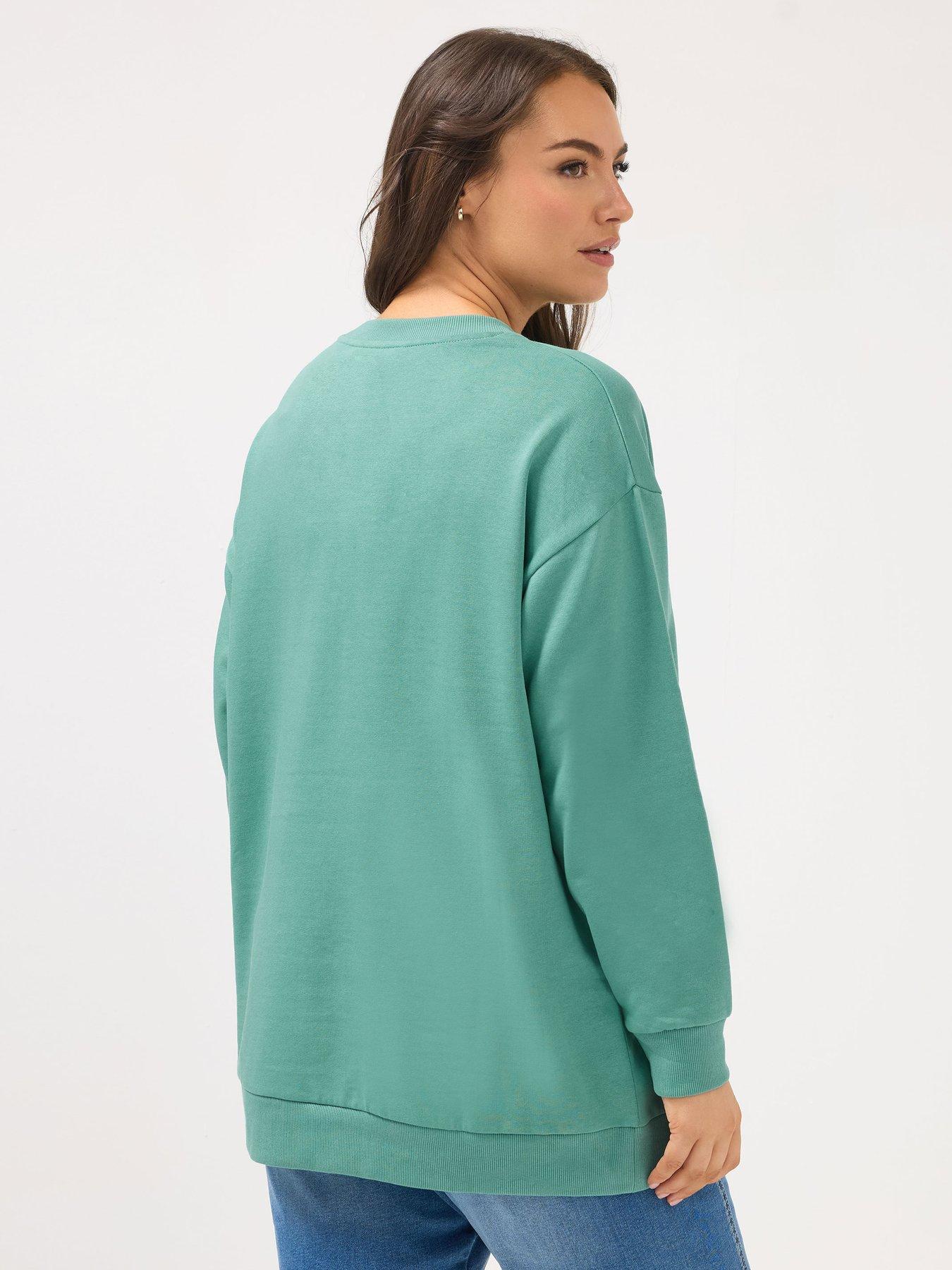  image of yours-curve-basic-sweatshirt-blue