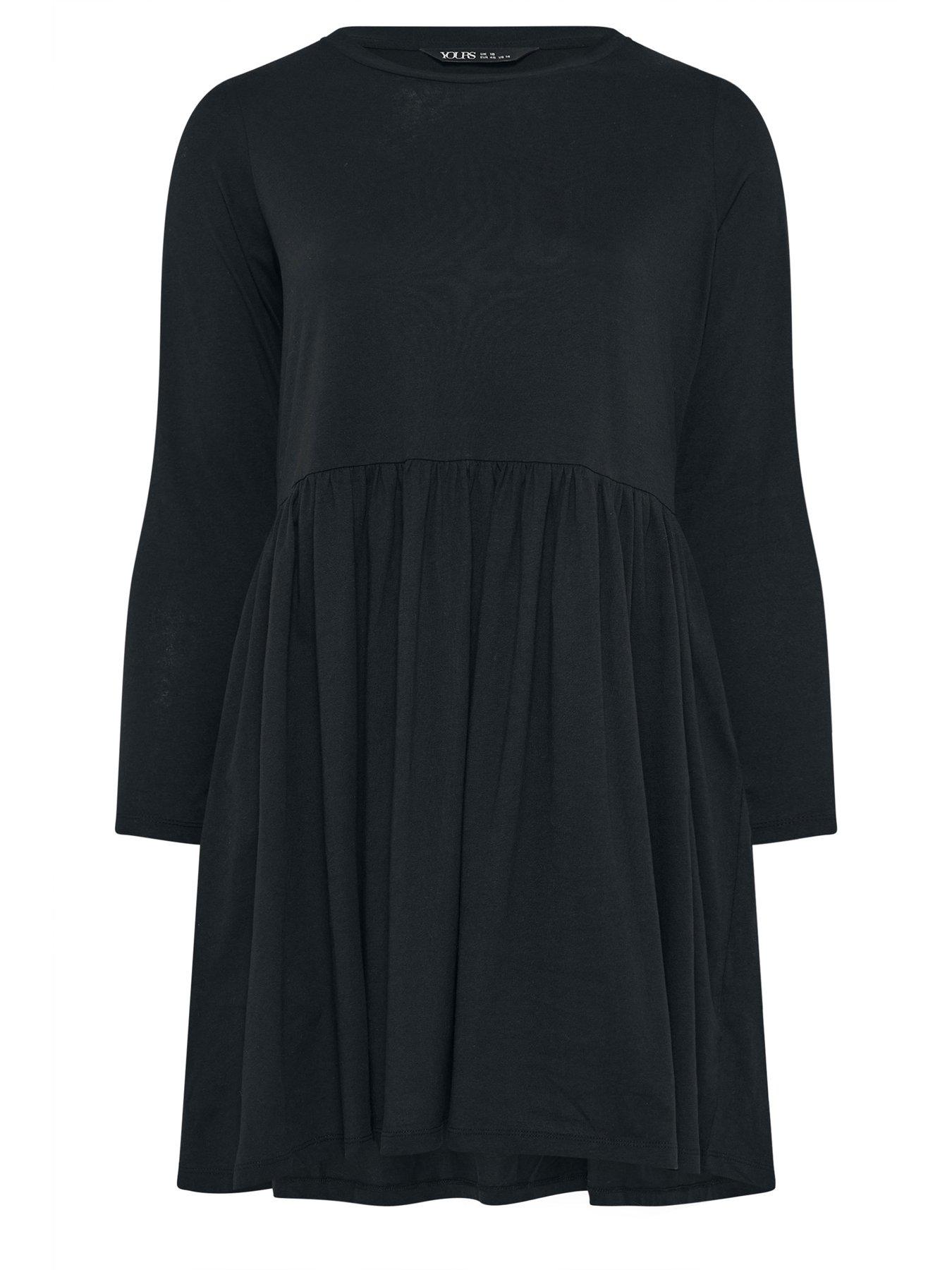 Image 6 of 6 of Yours Curve Peplum Dress - Black