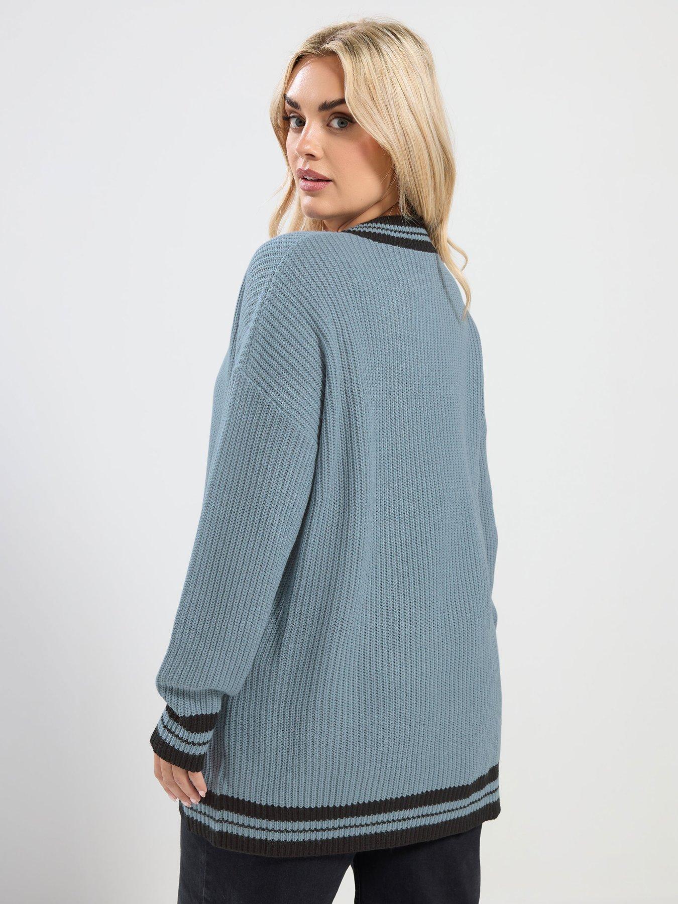 stillFront image of yours-curve-tennis-jumper-blue