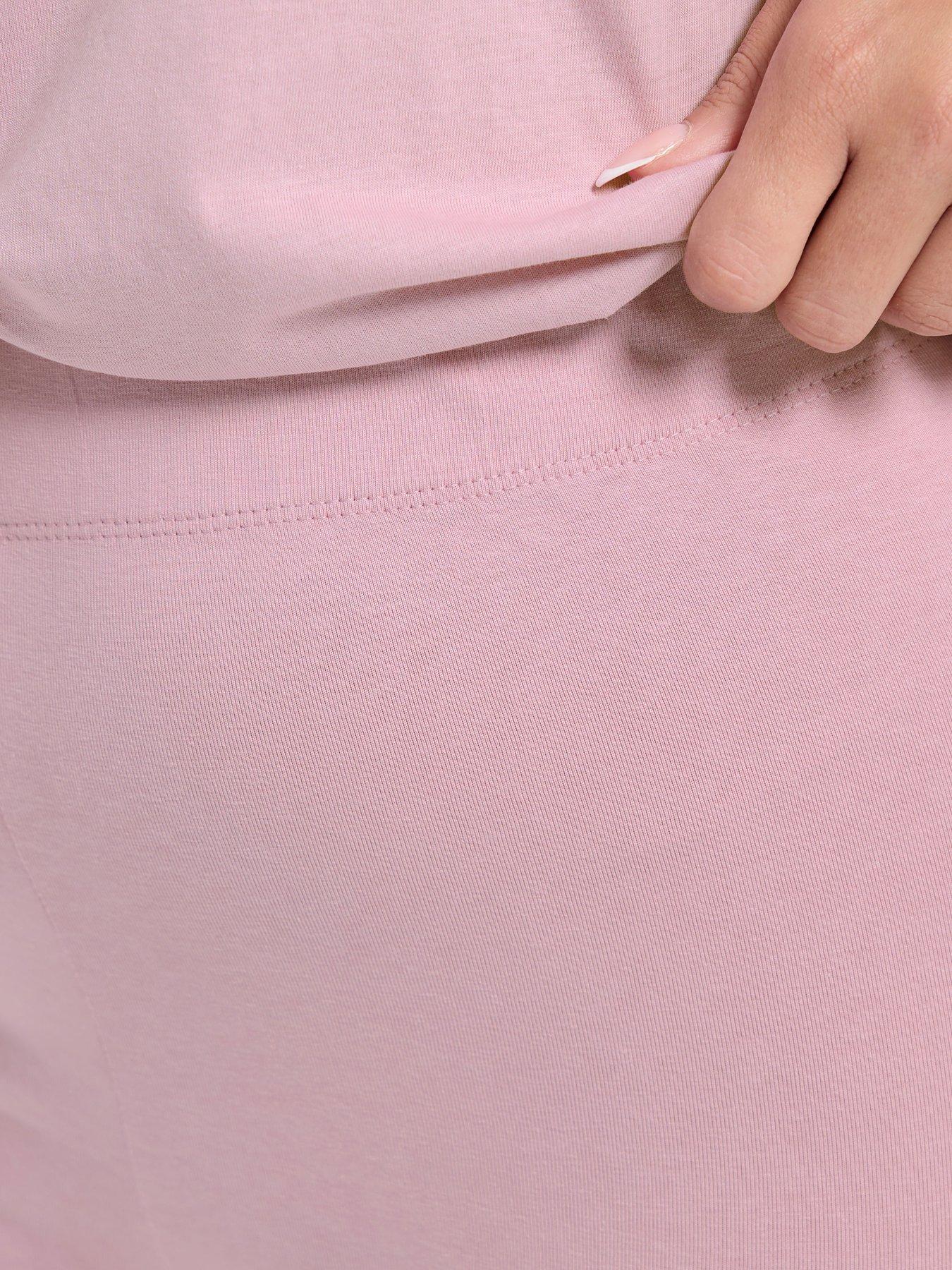  image of yours-curve-basic-leggings-pink