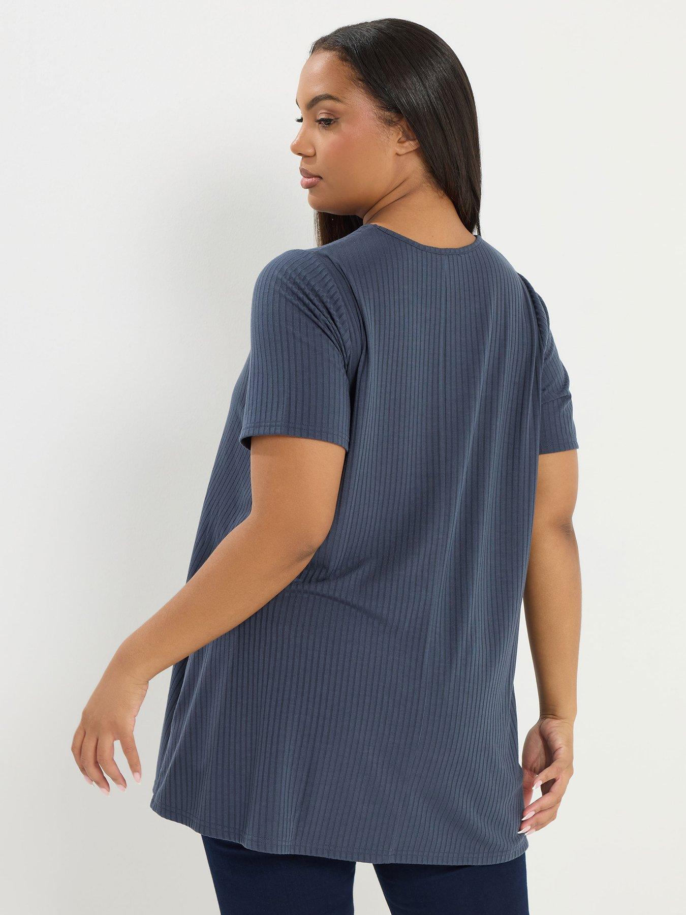  image of yours-curve-rib-swing-top-grey