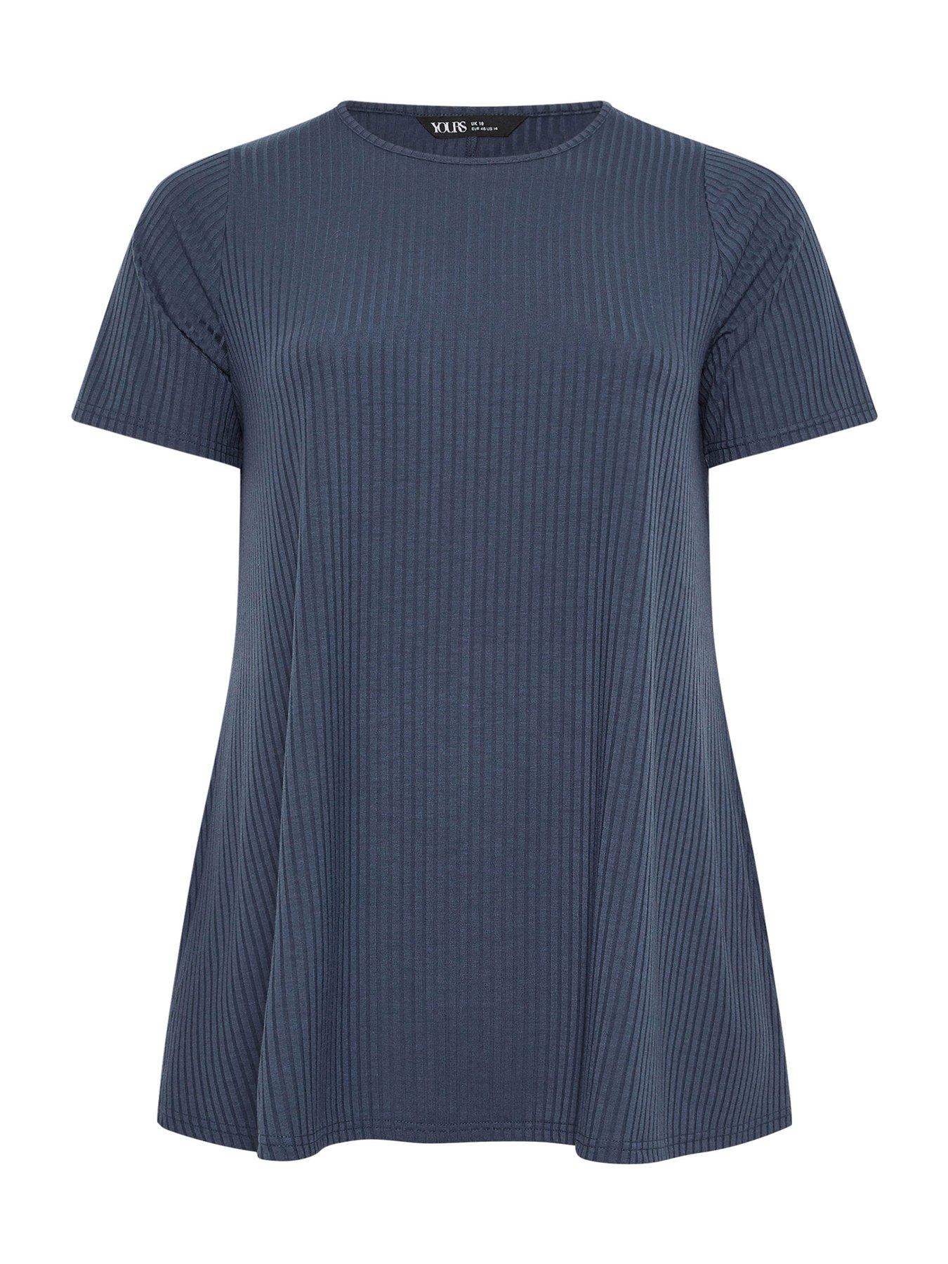  image of yours-curve-rib-swing-top-grey