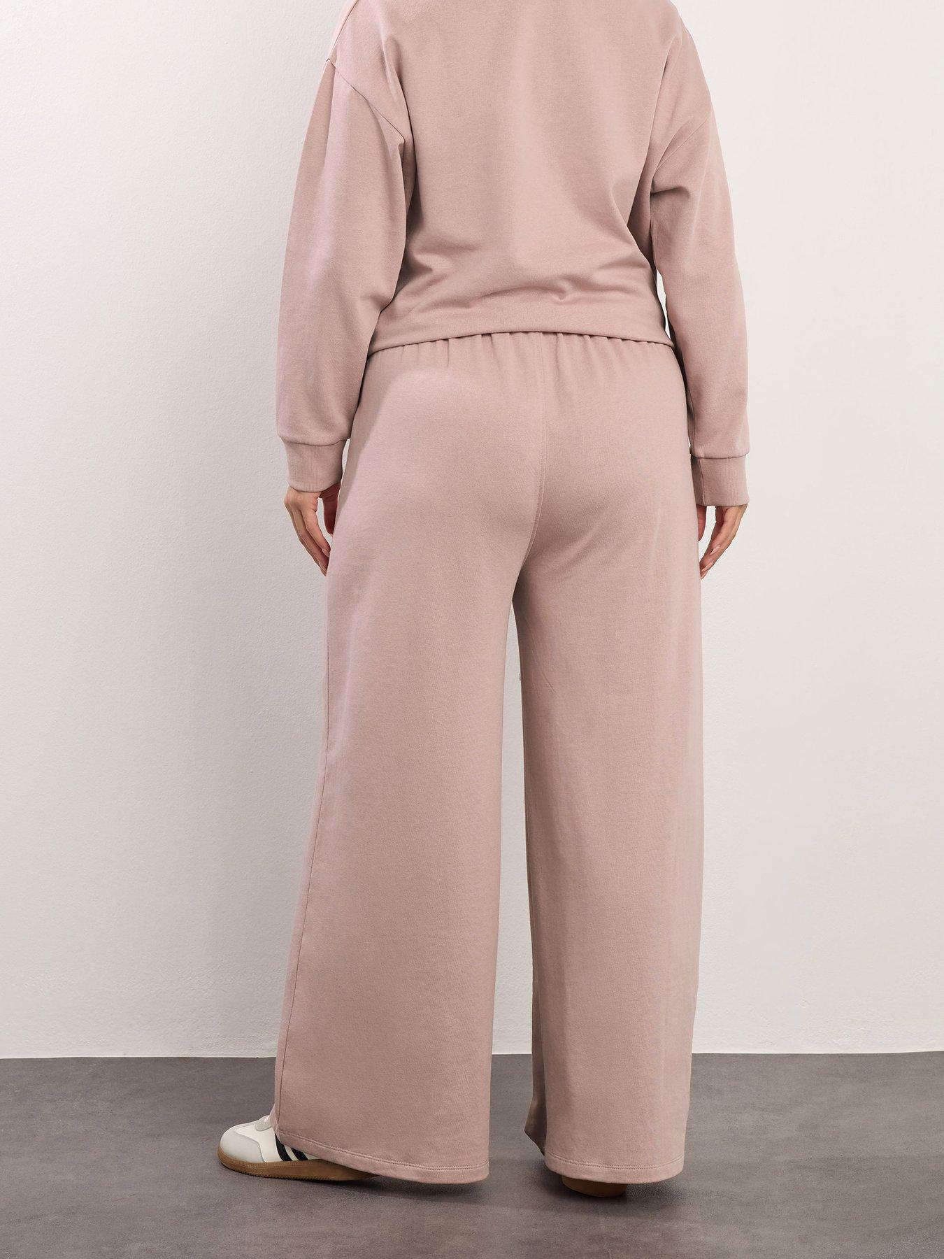 Image 2 of 4 of Yours Curve Wide Leg Jogger - Pink