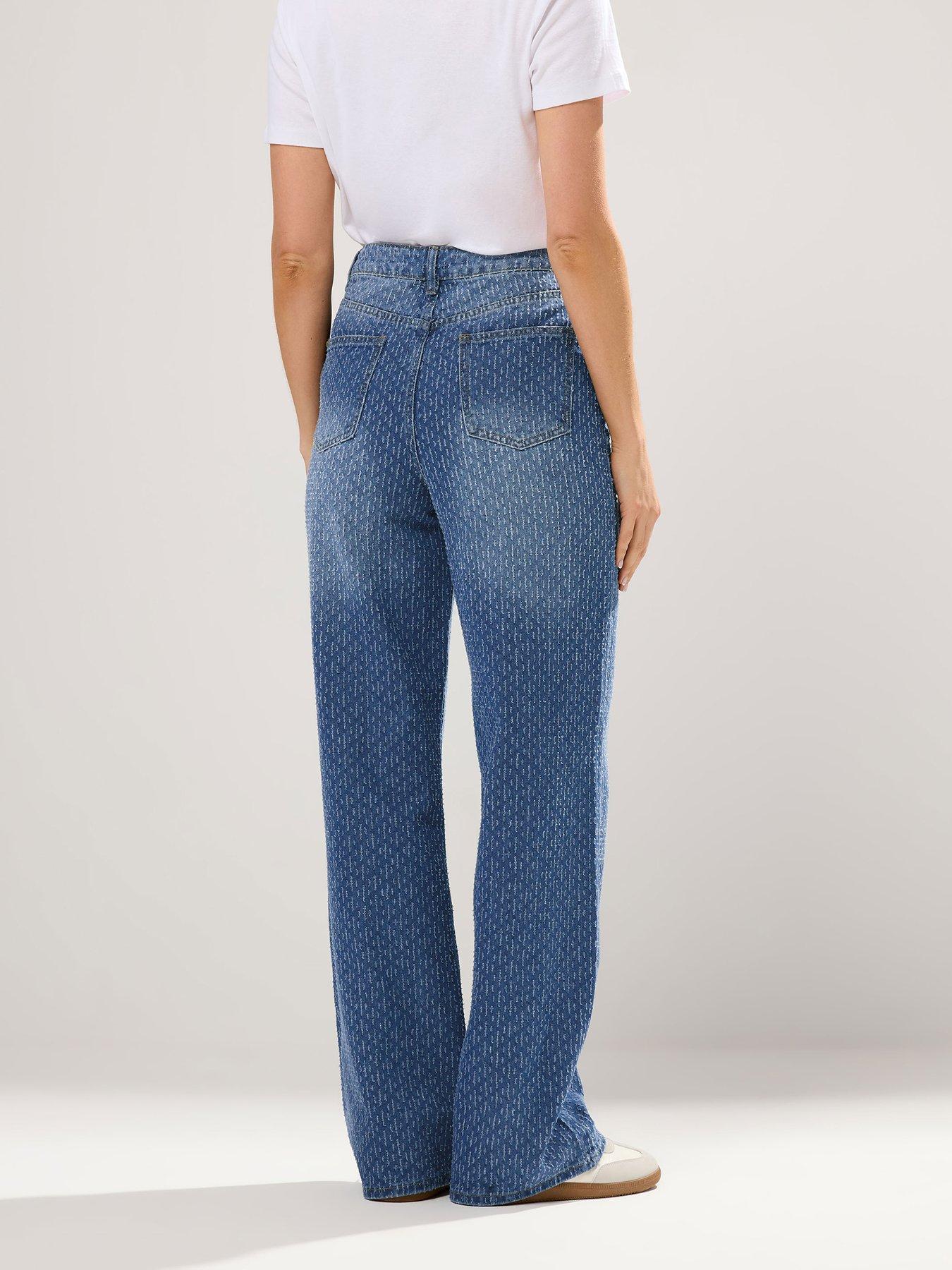 stillFront image of long-tall-sally-mid-wash-textured-jean-34-blue