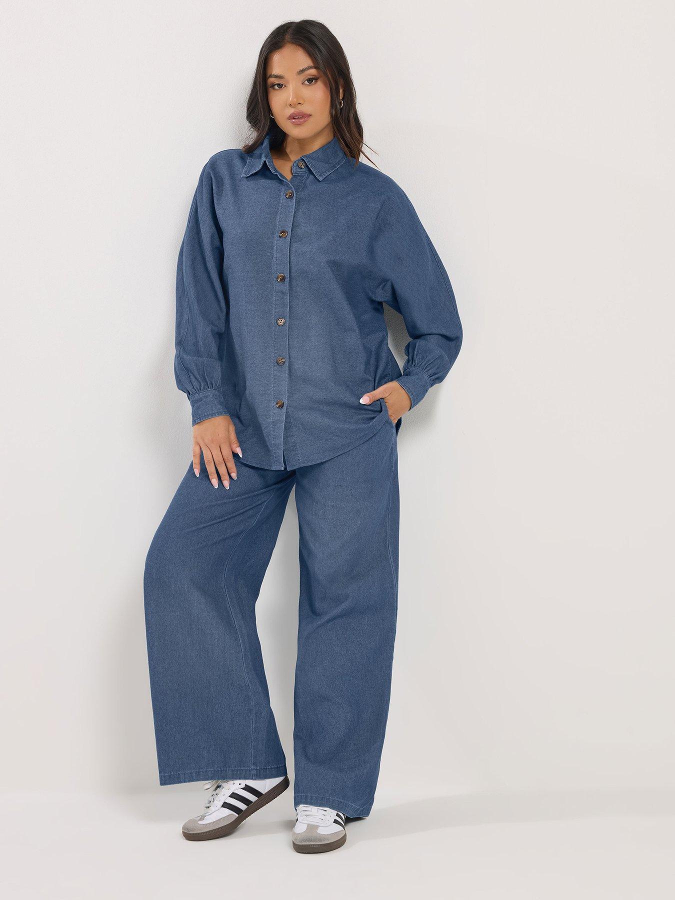  image of pixiegirl-petite-oversized-denim-shirt
