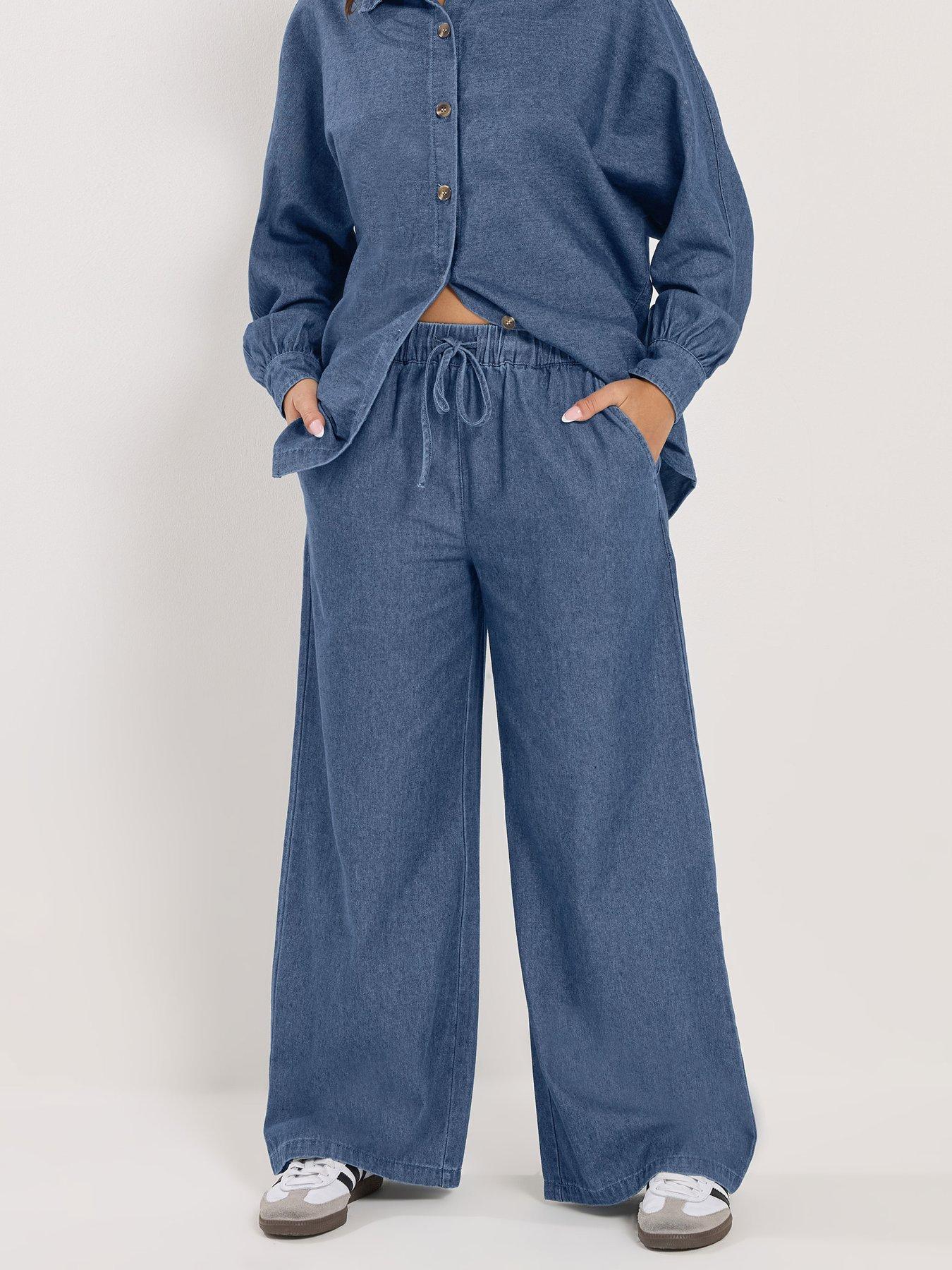 PixieGirl Petite Pull On Wide Leg Jean