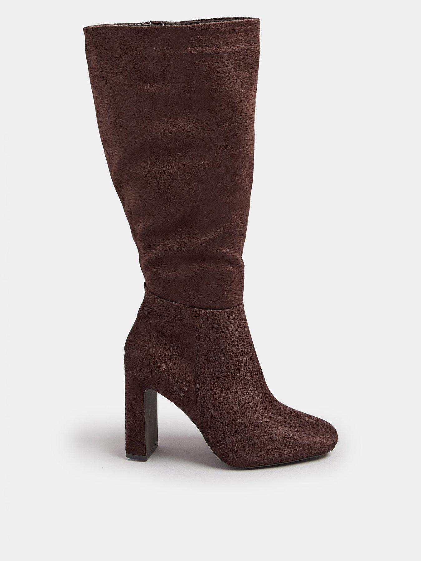 image of yours-standard-fit-heeled-knee-high-boot-brown
