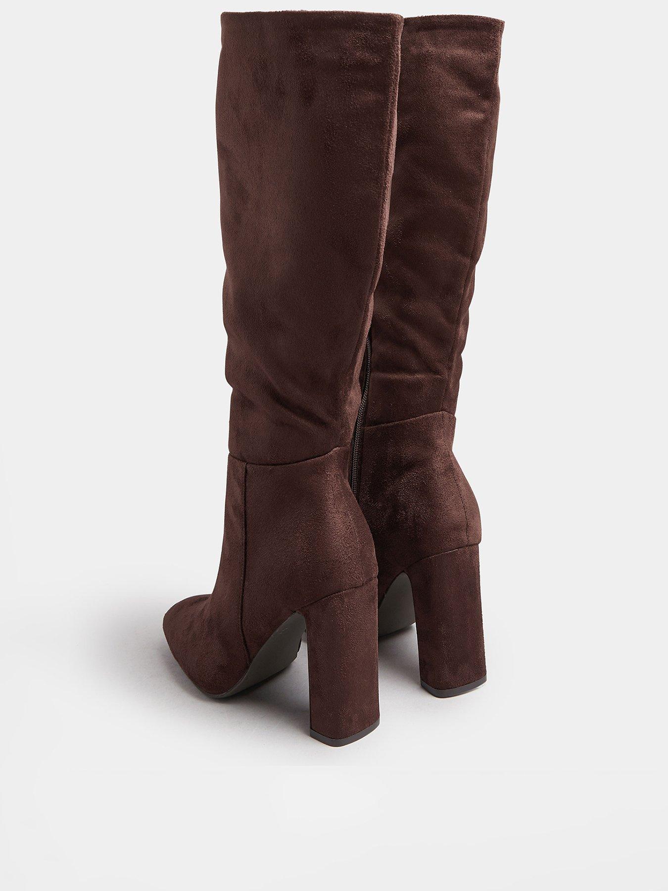  image of yours-standard-fit-heeled-knee-high-boot-brown