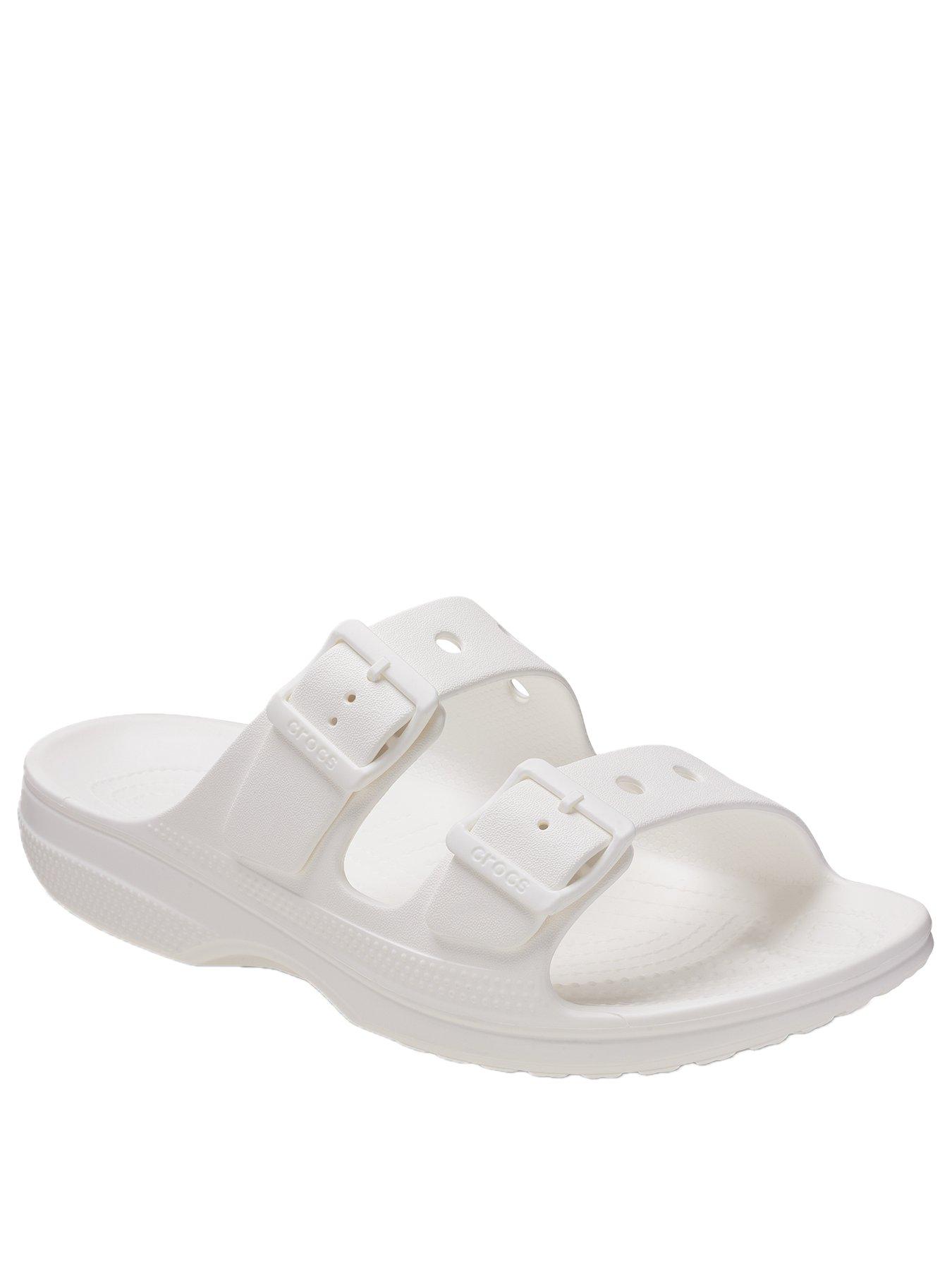 stillFront image of crocs-classic-buckle-sandal-white