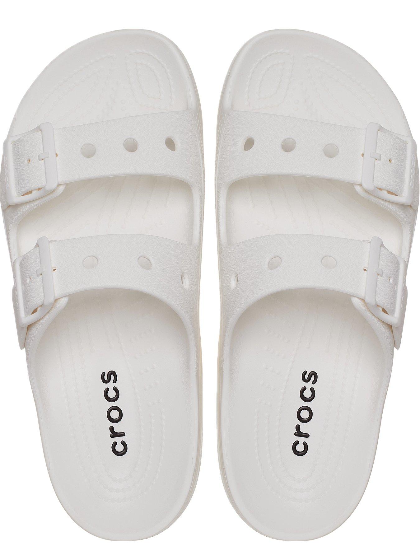  image of crocs-classic-buckle-sandal-white