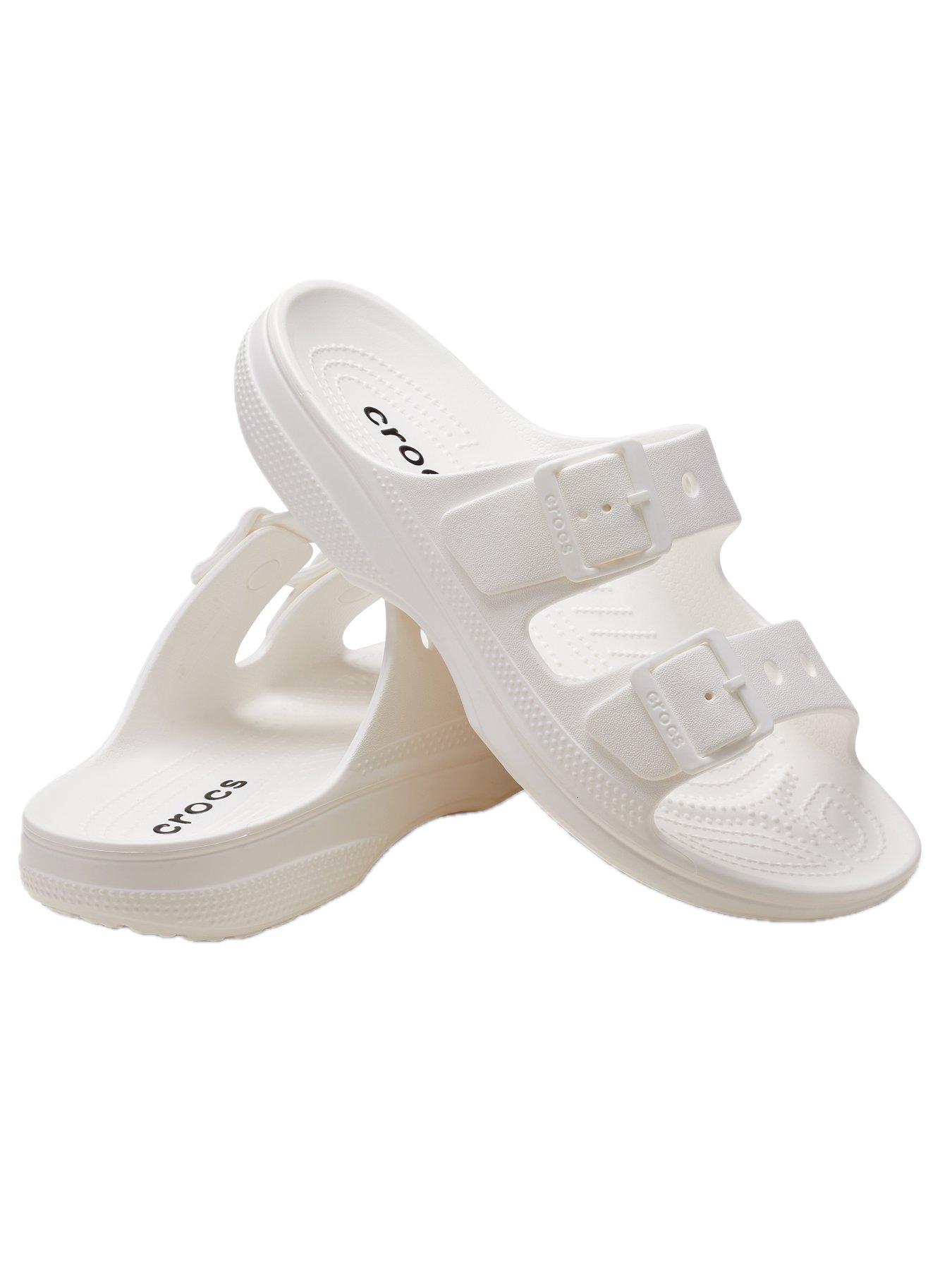  image of crocs-classic-buckle-sandal-white