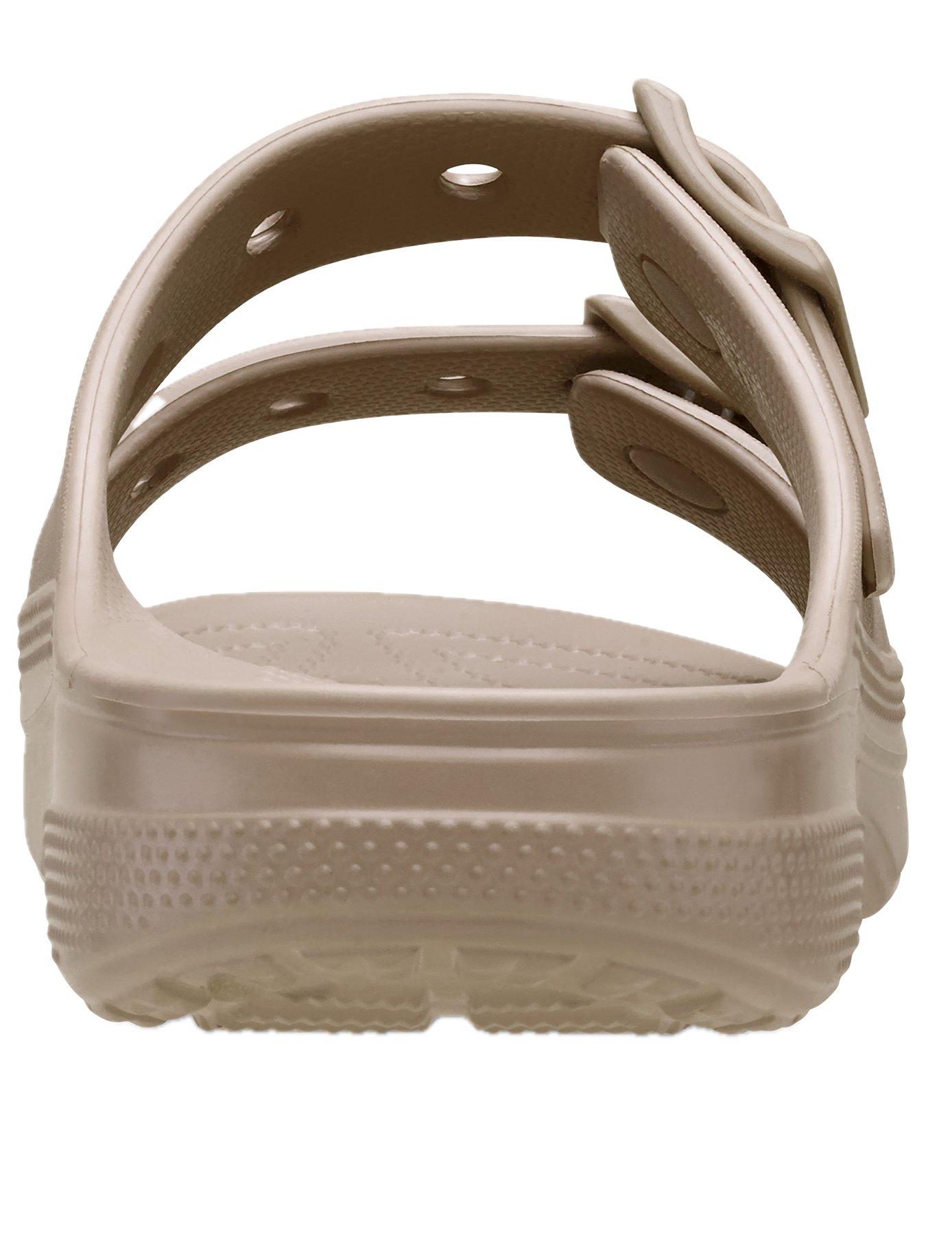  image of crocs-classic-buckle-sandal-taupe