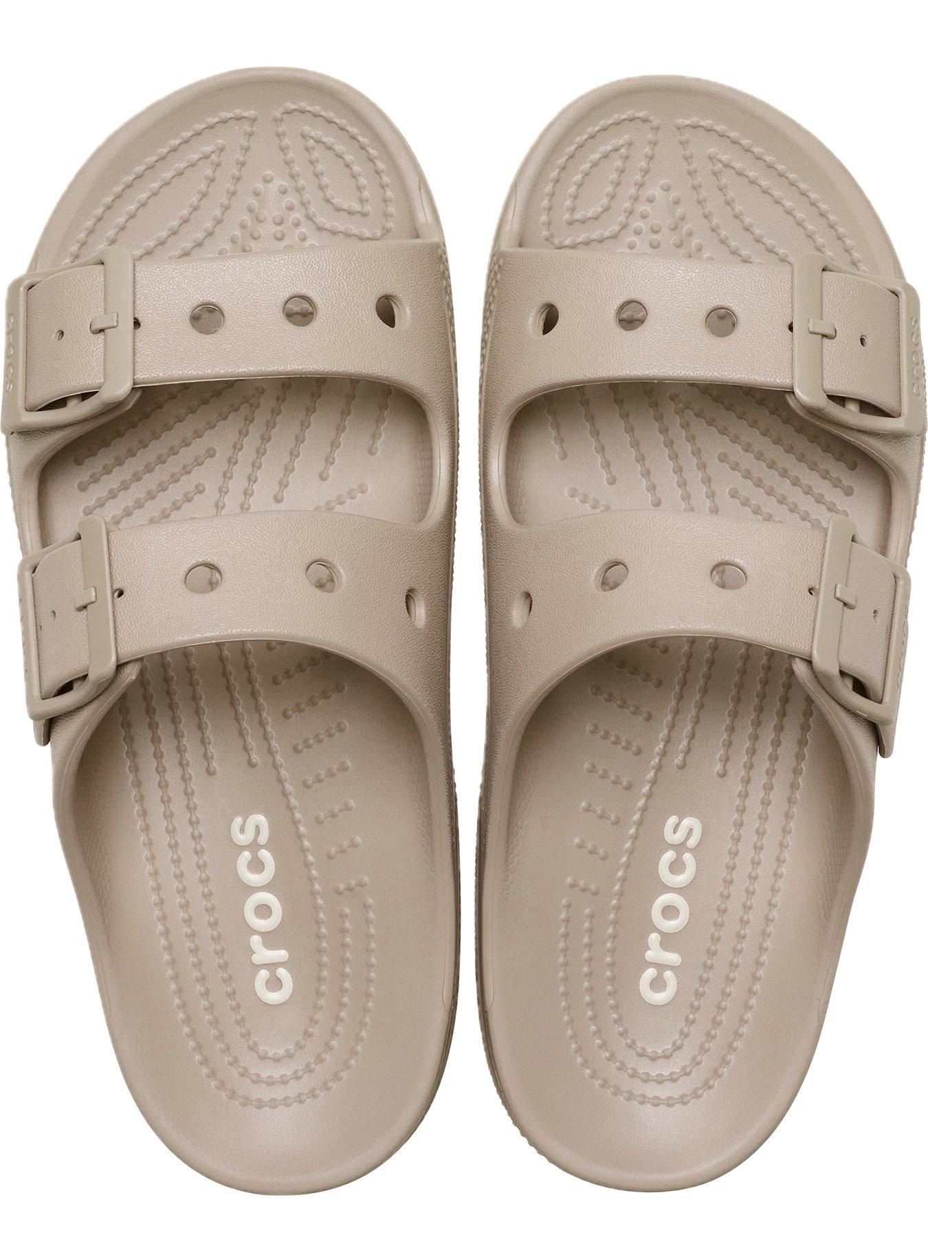  image of crocs-classic-buckle-sandal-taupe