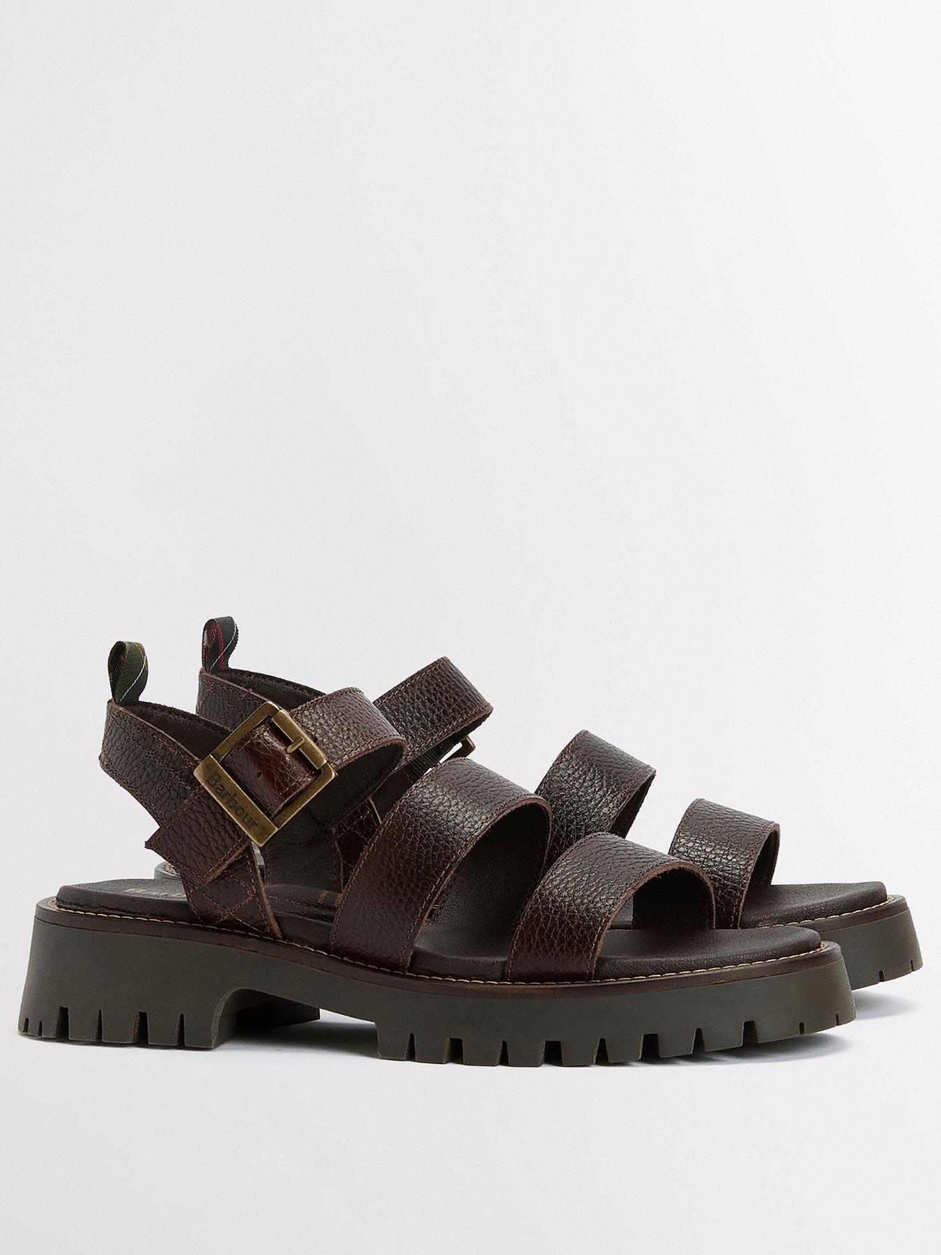  image of barbour-gabby-sandal-dark-brown