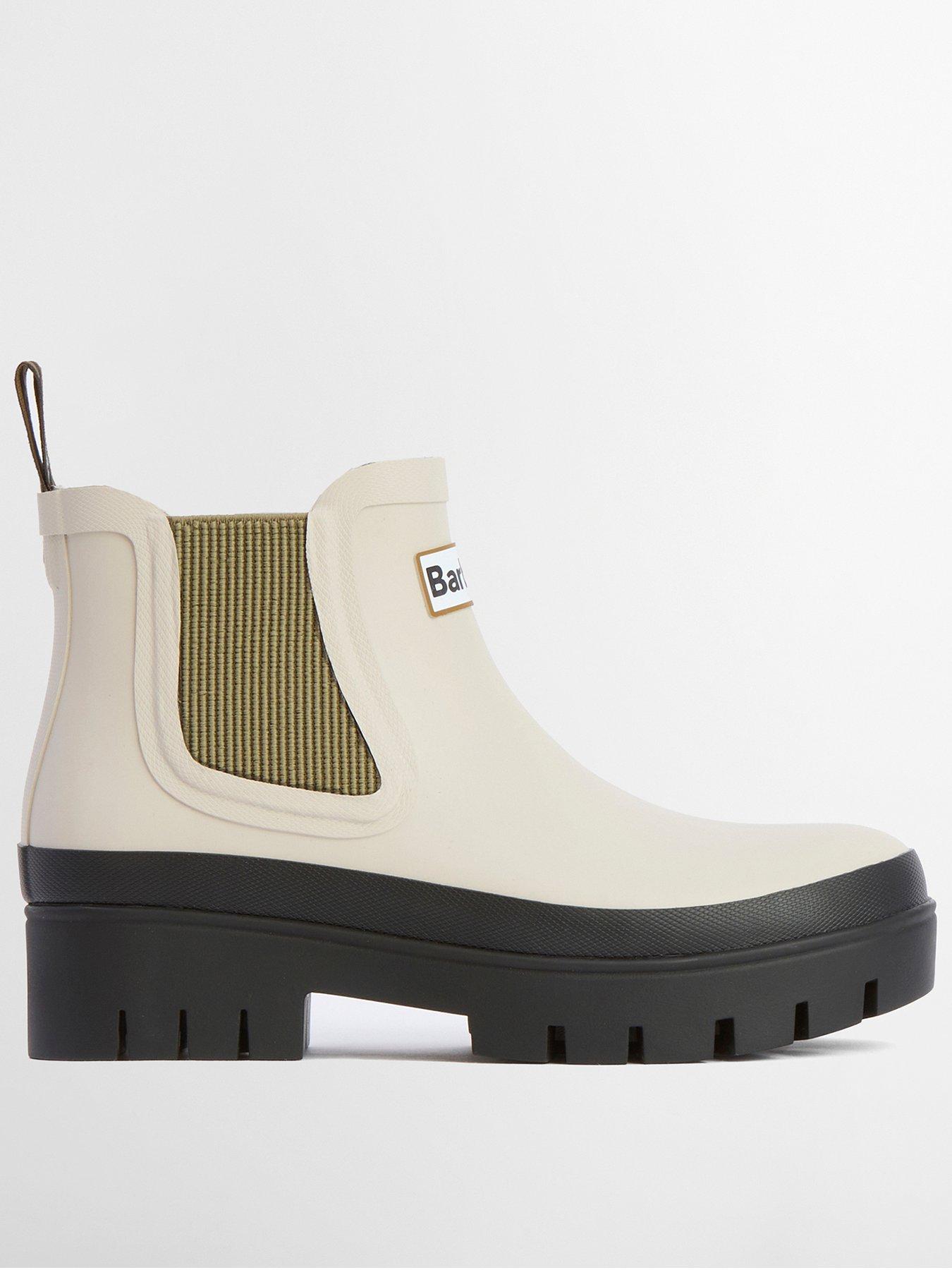 Barbour Halton Chelsea Welly - Light Oak/Bleached Olive