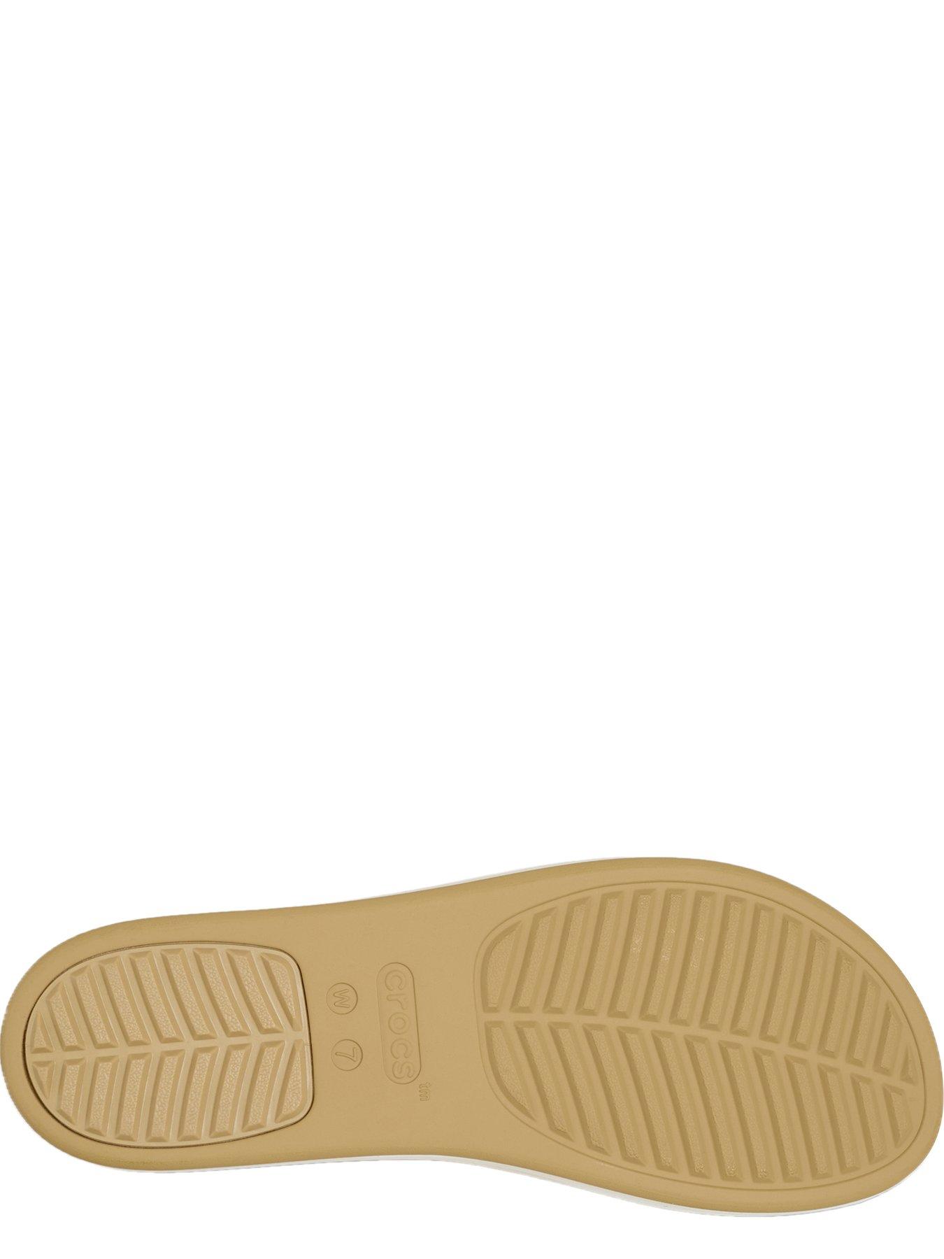  image of crocs-brooklyn-matte-wrap-low-wedge-sandal-chalktan