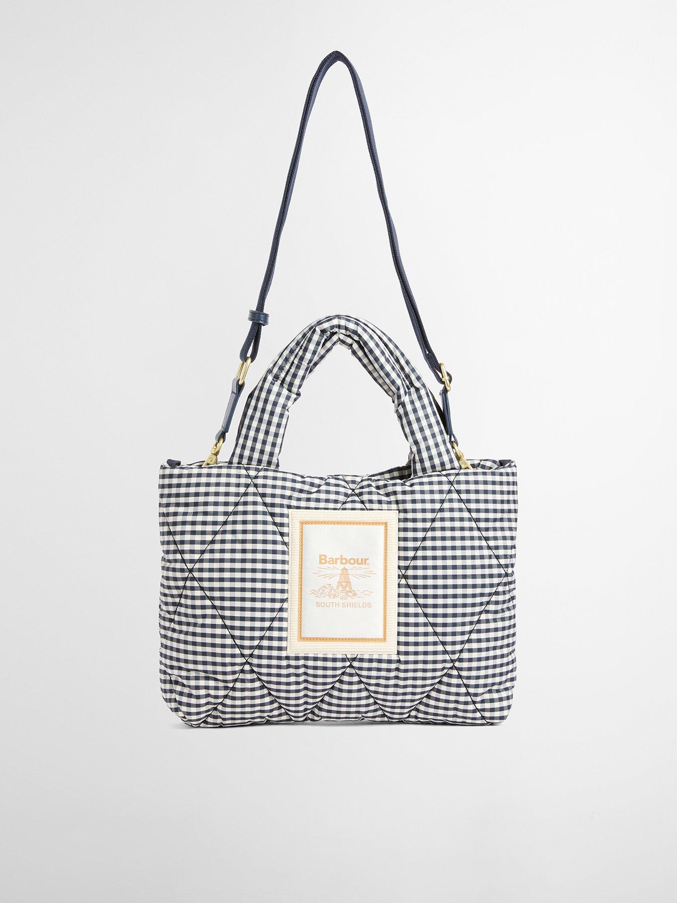 Barbour Riah Mini Quilted Tote Bag - Gingham Check