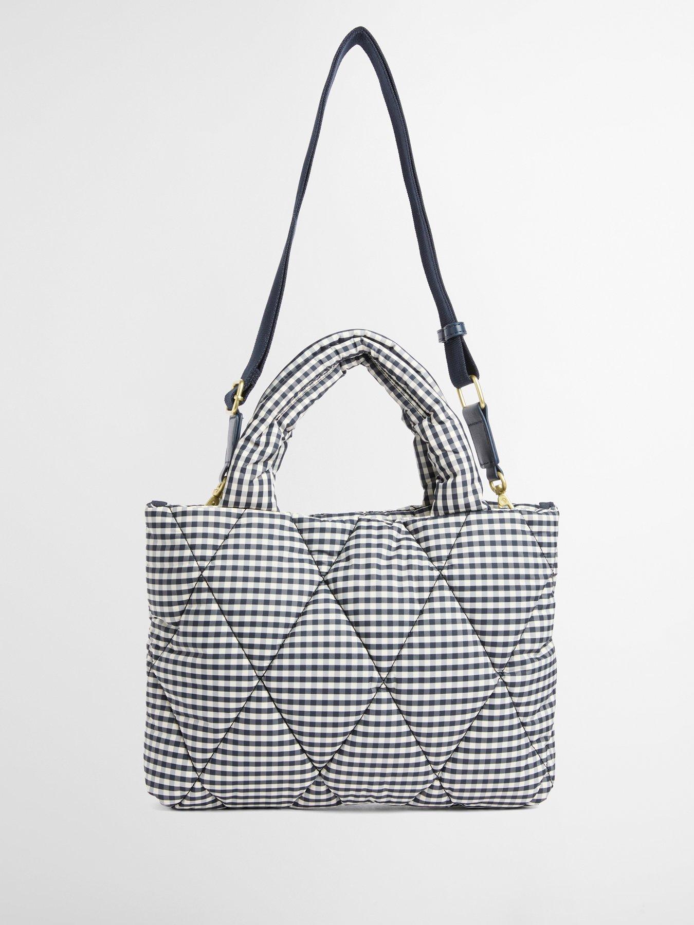 Image 2 of 3 of Barbour Riah Mini Quilted Tote Bag - Gingham Check