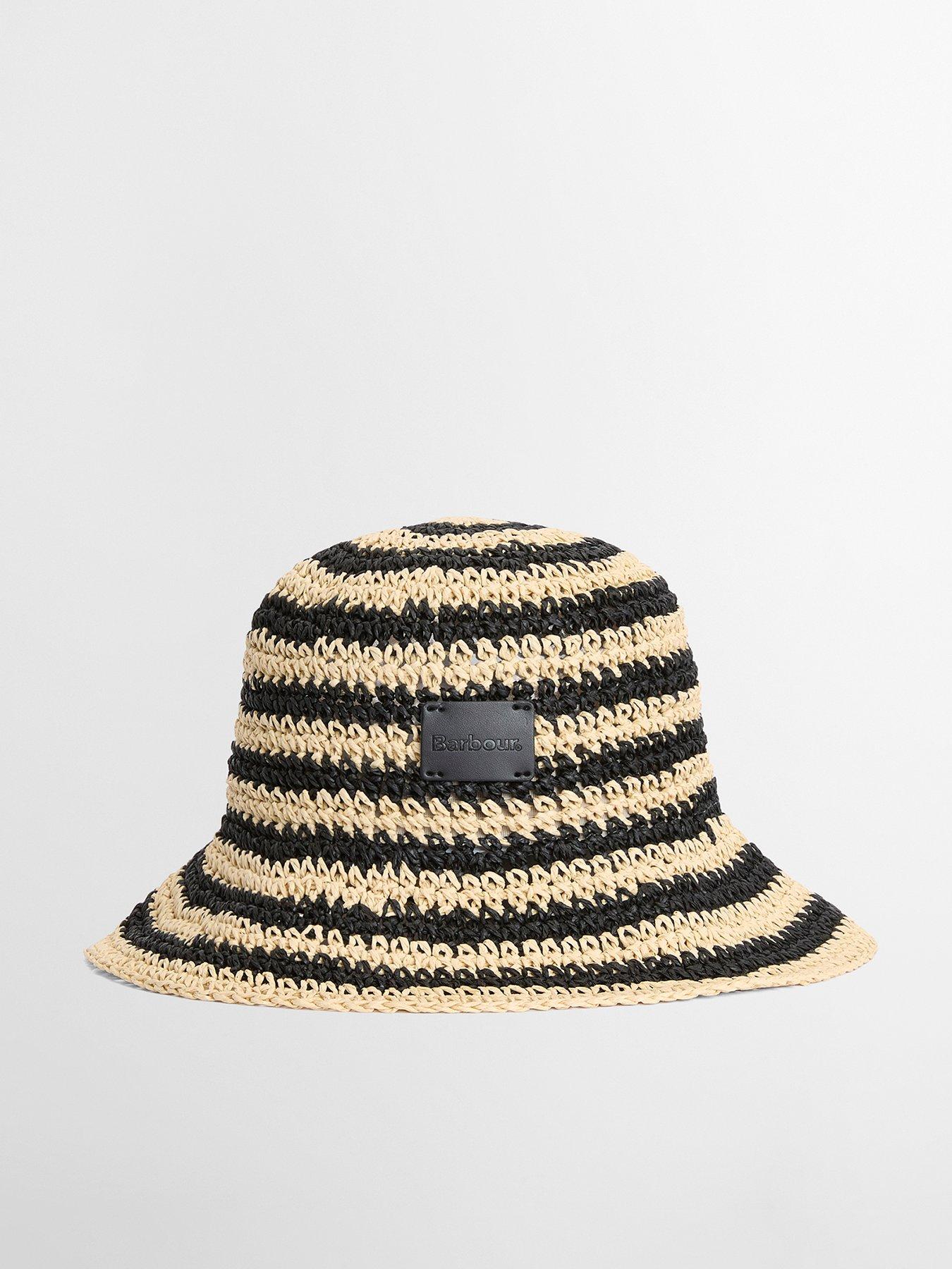 Image 1 of 3 of Barbour Annie Crochet Hat - Black/ecru