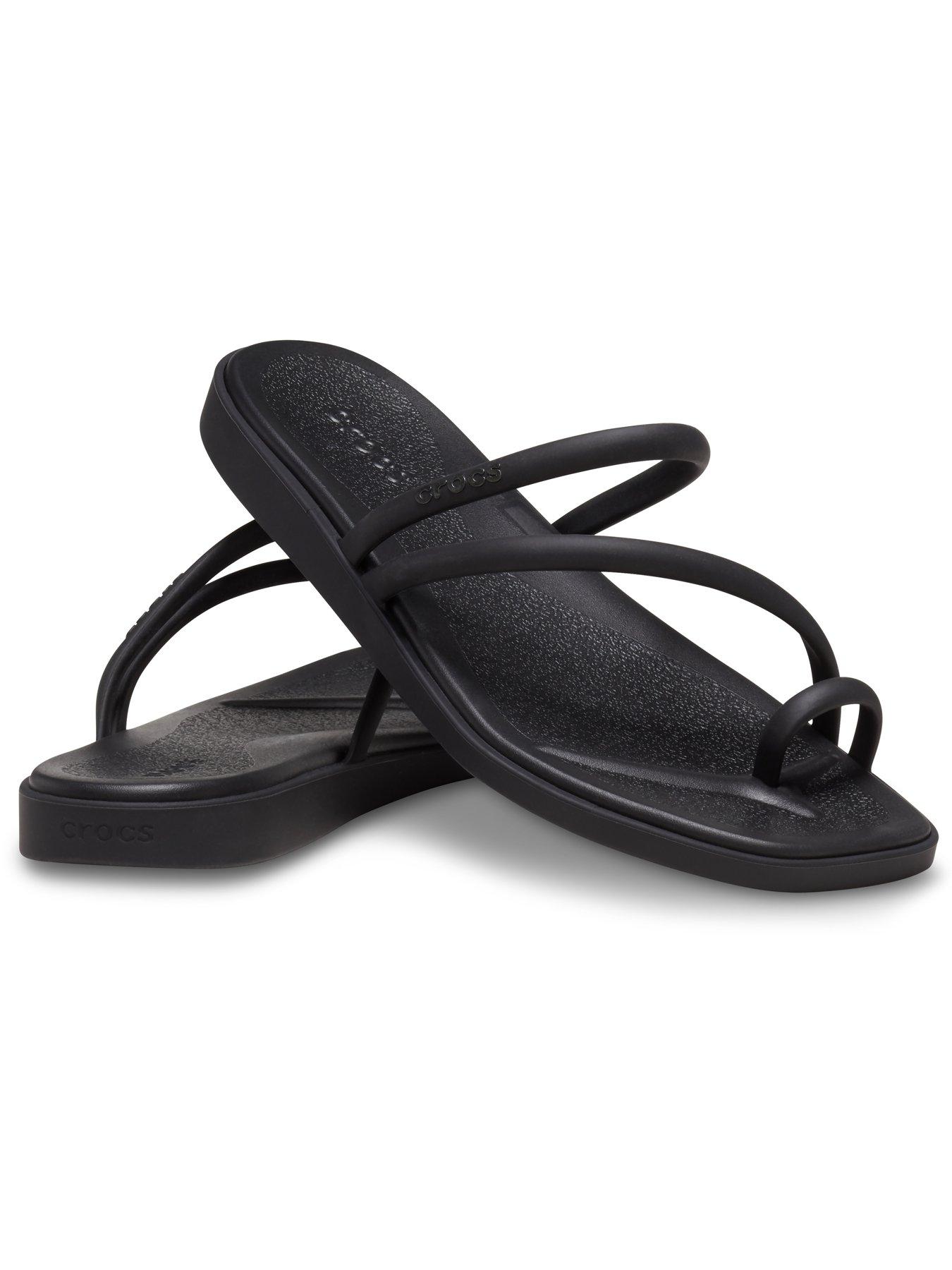  image of crocs-miami-toe-loop-sandal-black