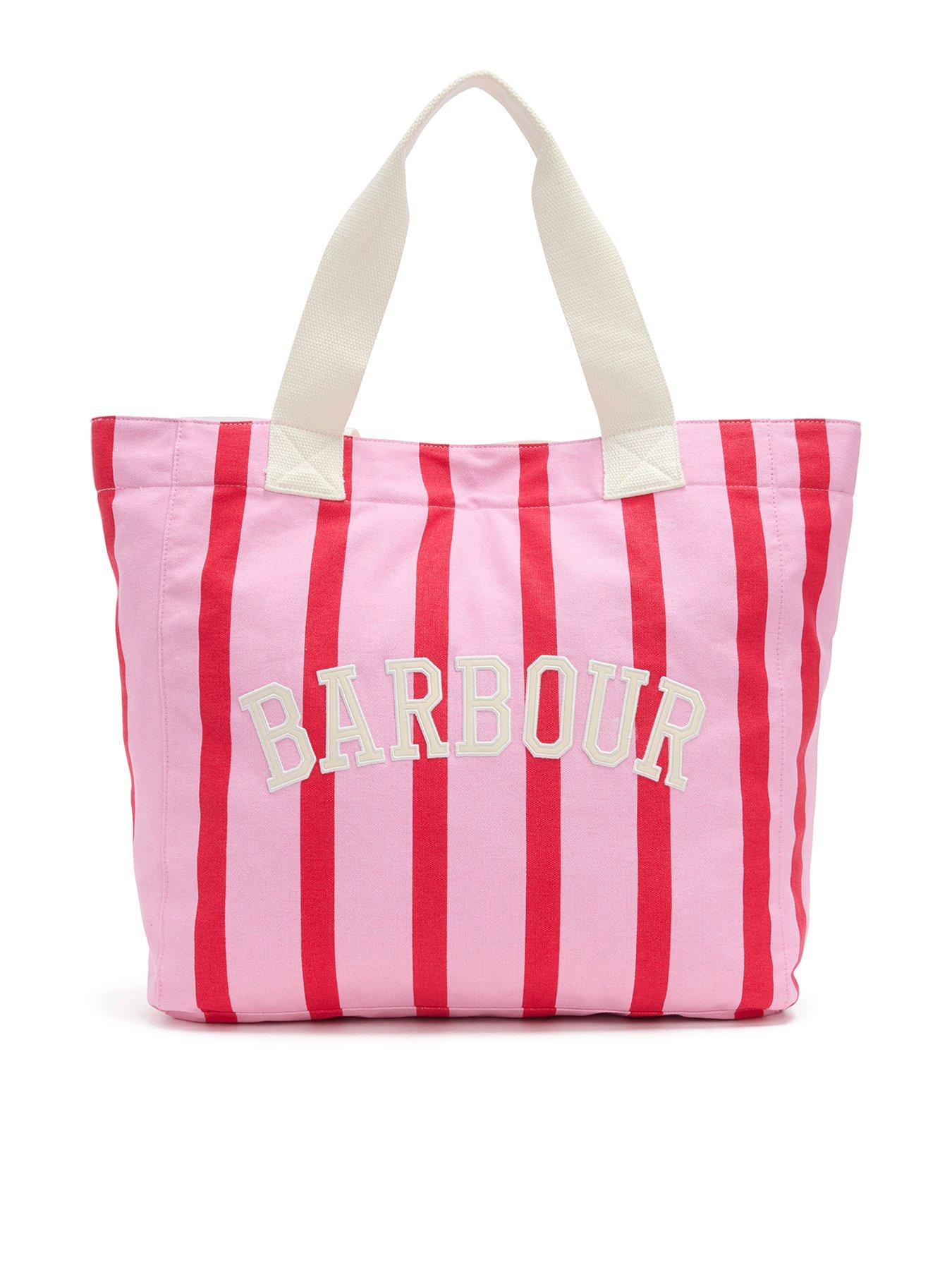 Barbour Emily Stripe Tote Bag - Cherry Blossom