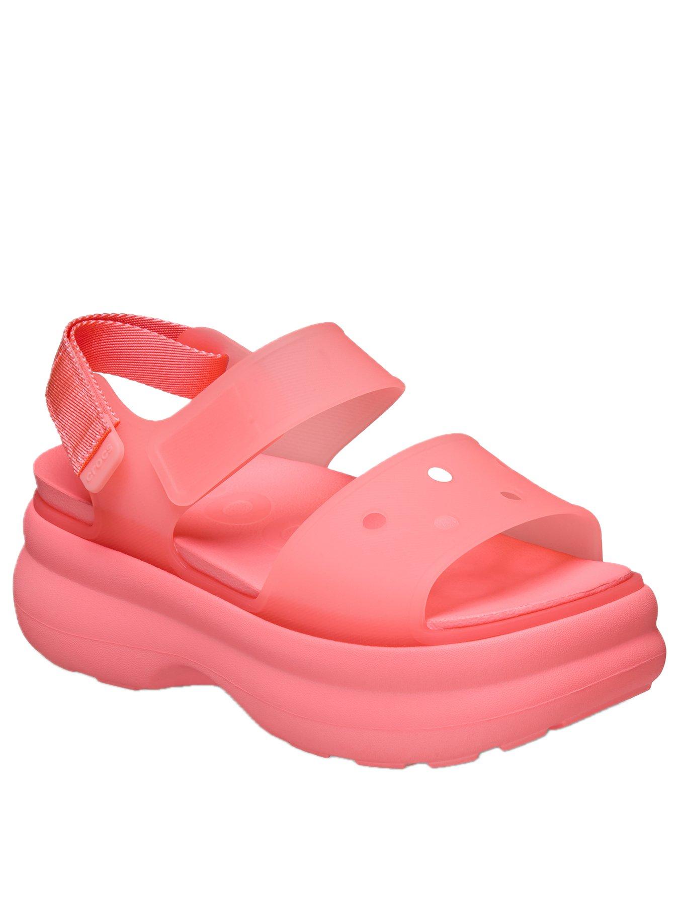  image of crocs-soho-frosted-y-strap-sandals-guava