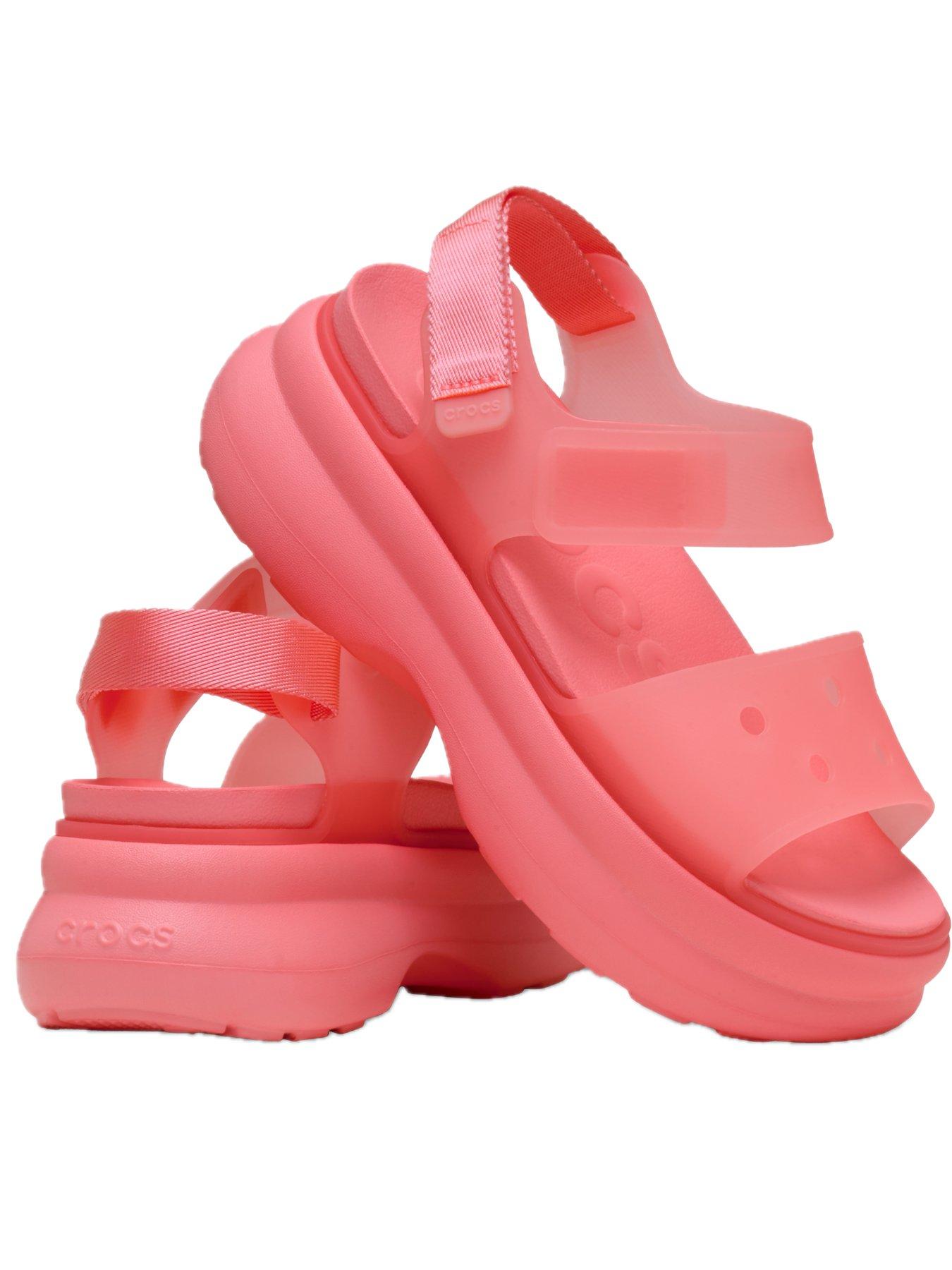  image of crocs-soho-frosted-y-strap-sandals-guava