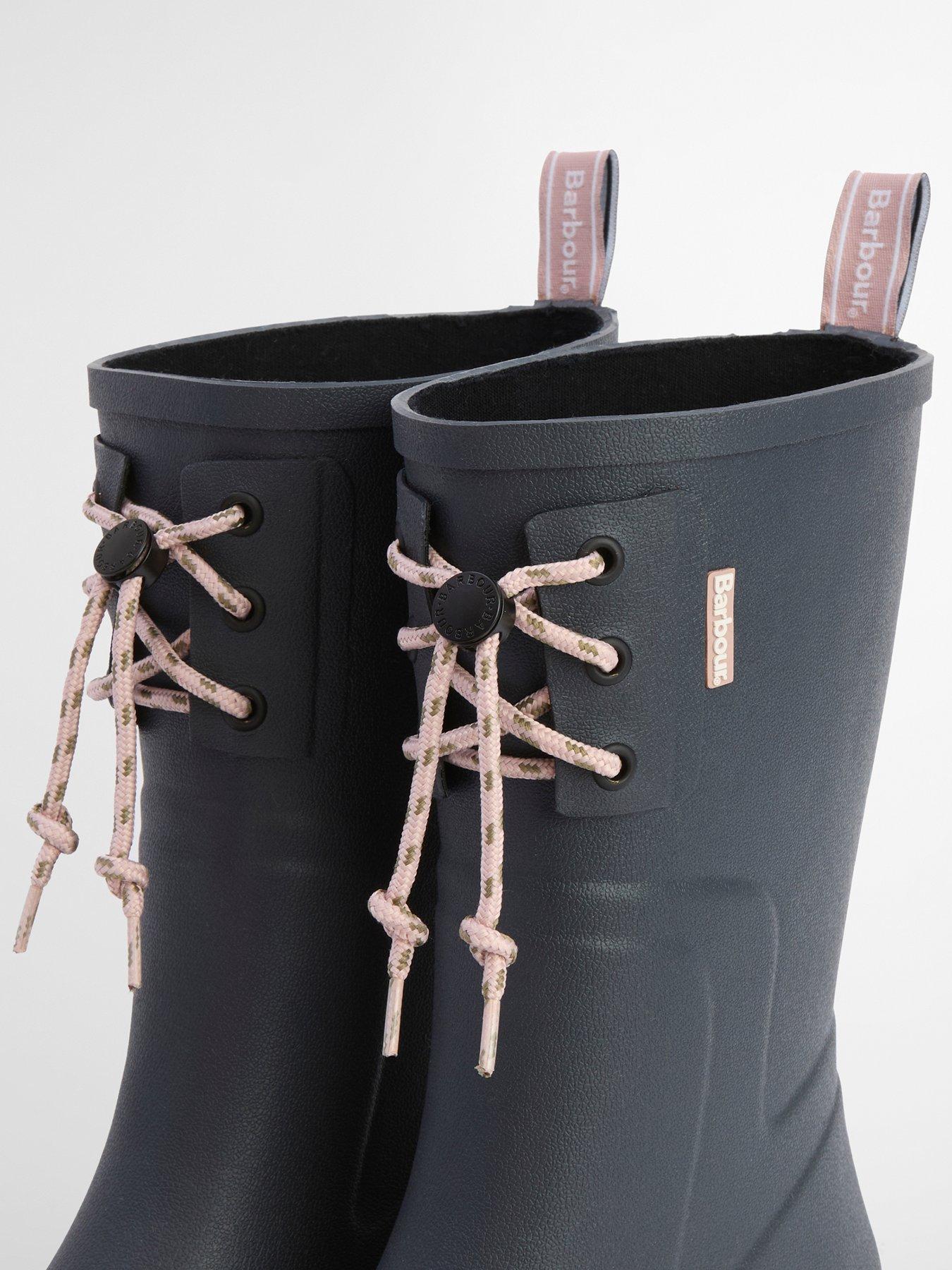  image of barbour-devlin-mid-welly-greygardenia-pink