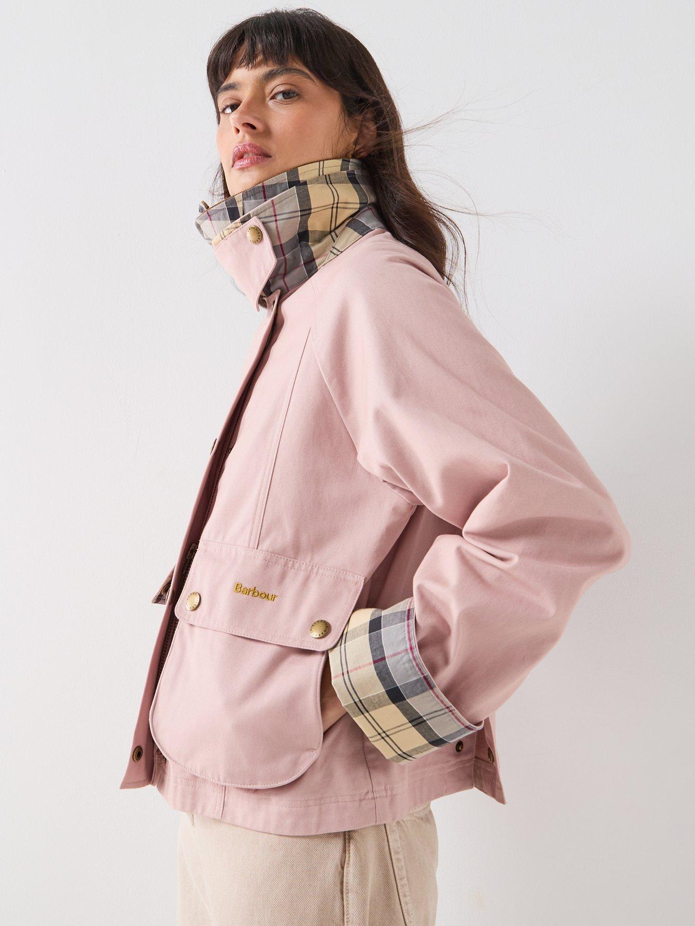  image of barbour-cropped-beadnell-casual-jacket-pink