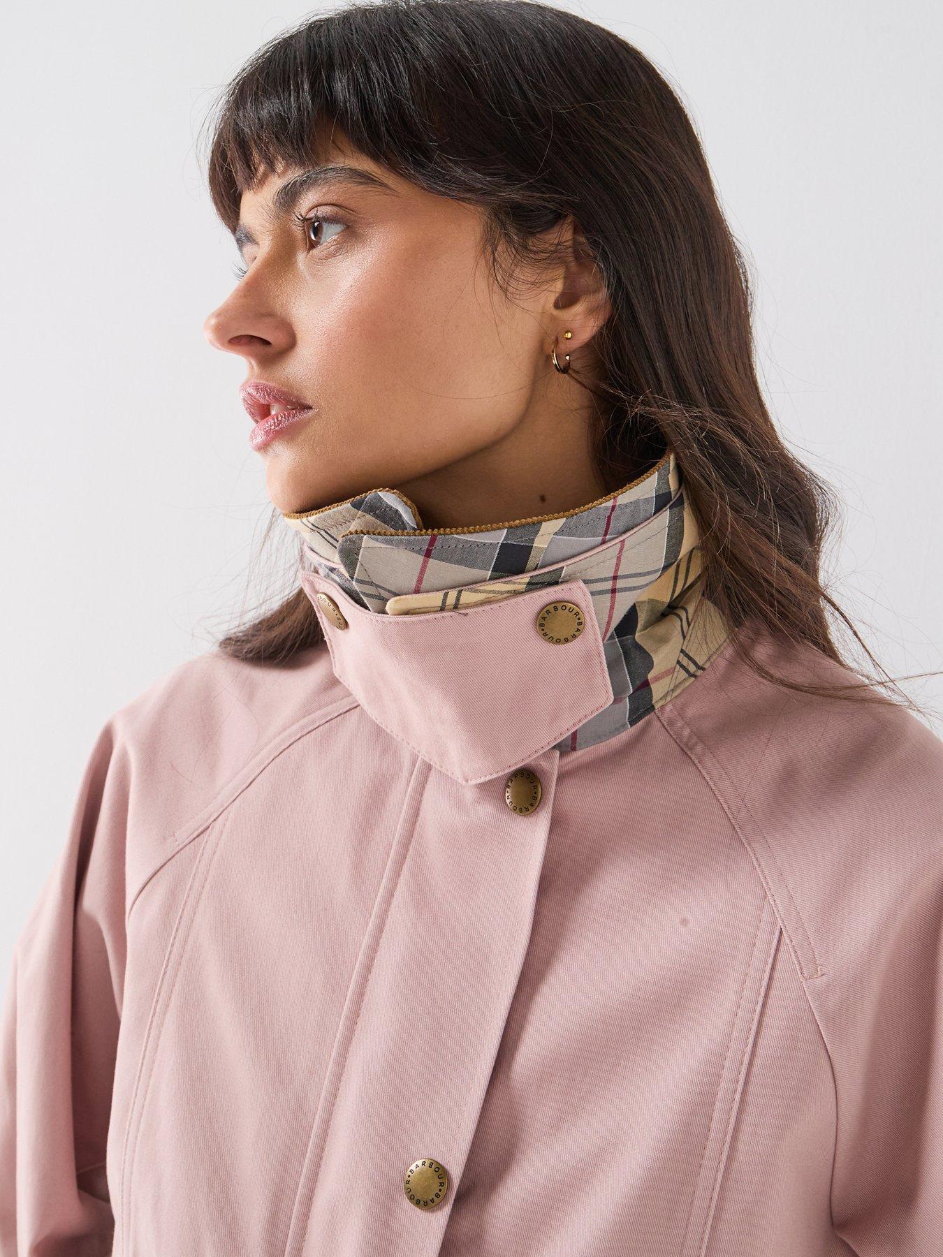  image of barbour-cropped-beadnell-casual-jacket-pink