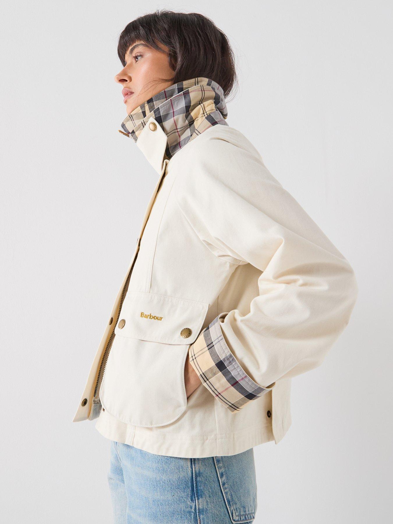 front image of barbour-cropped-beadnell-casual-jacket-beige