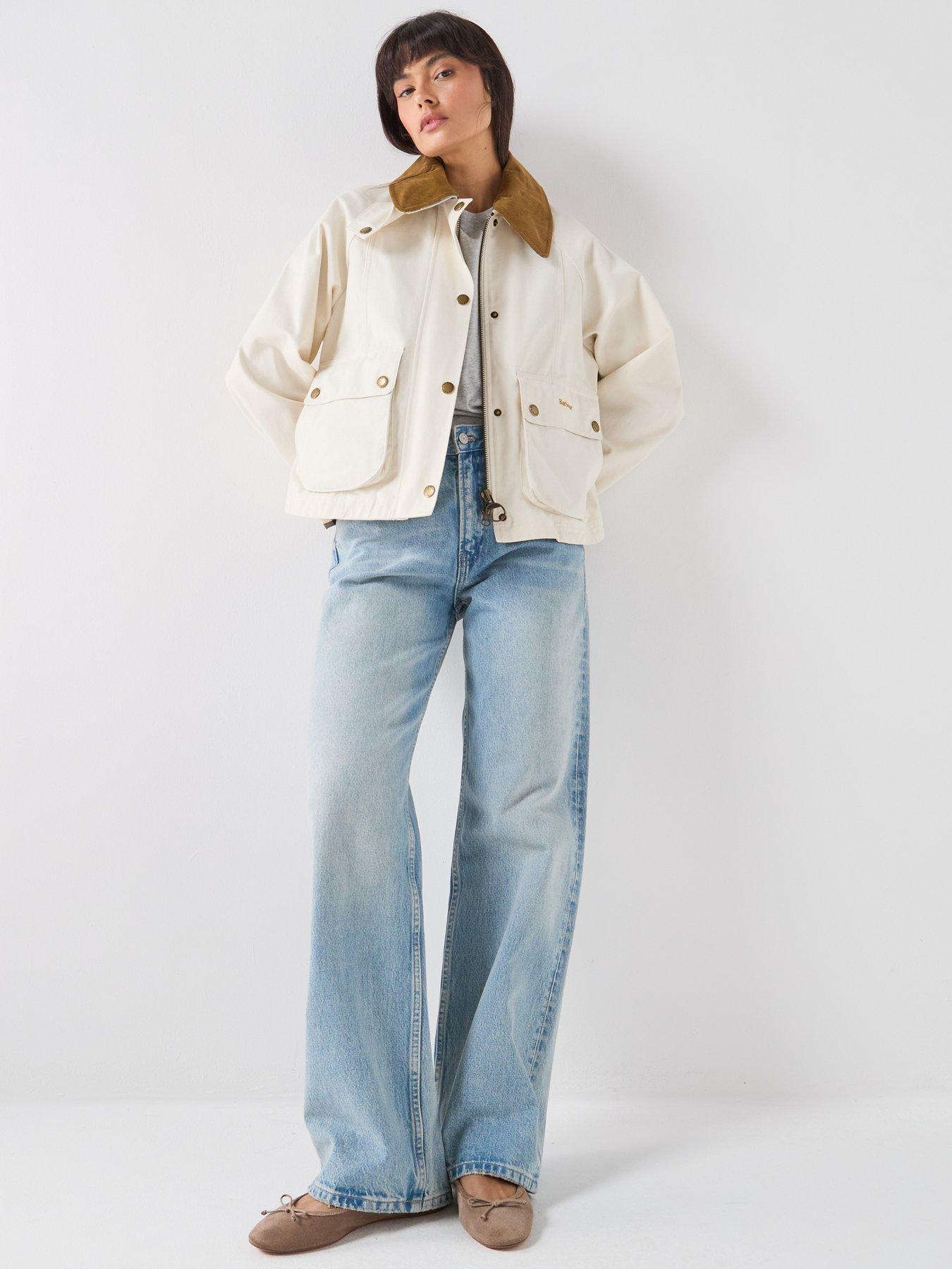  image of barbour-cropped-beadnell-casual-jacket-beige