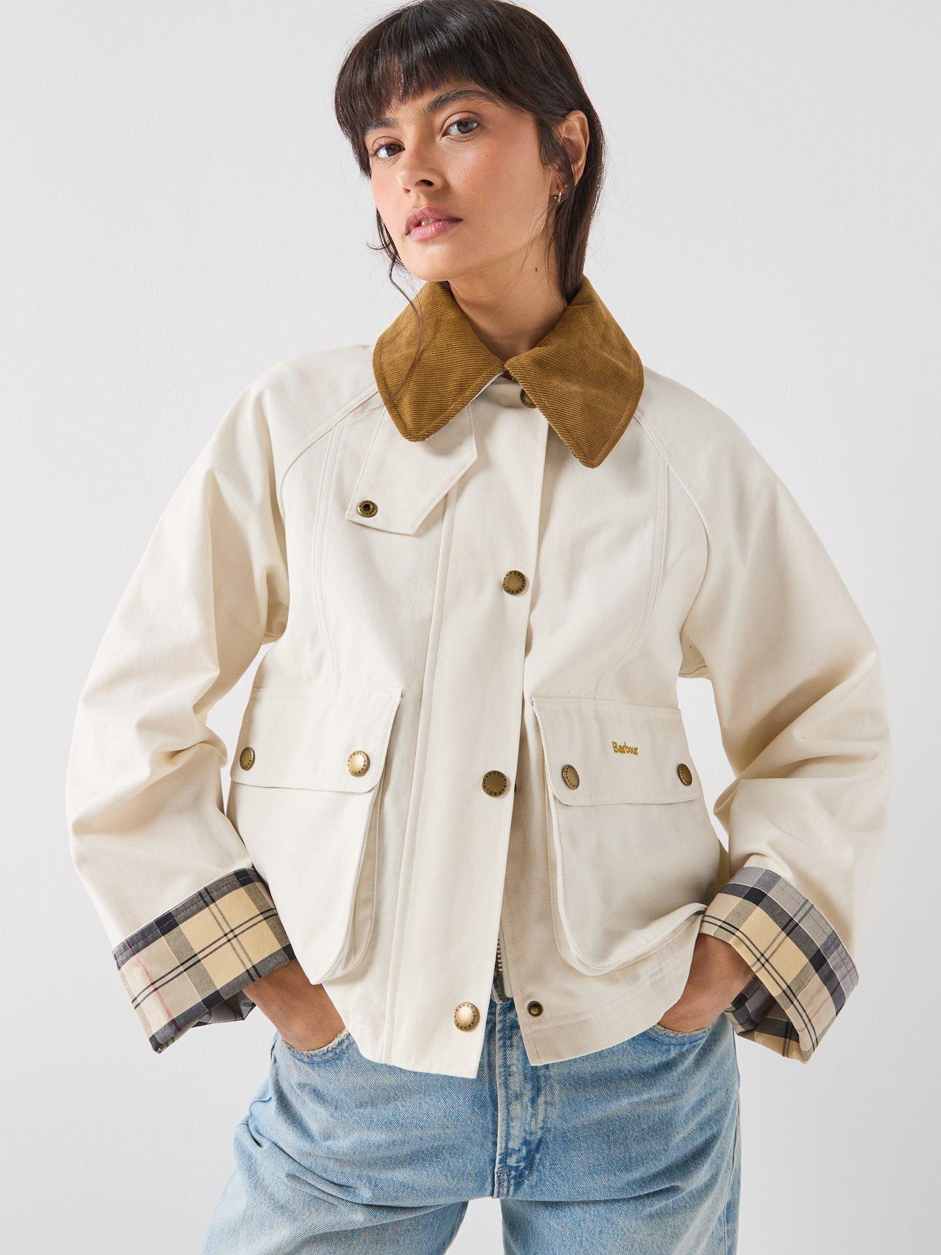  image of barbour-cropped-beadnell-casual-jacket-beige