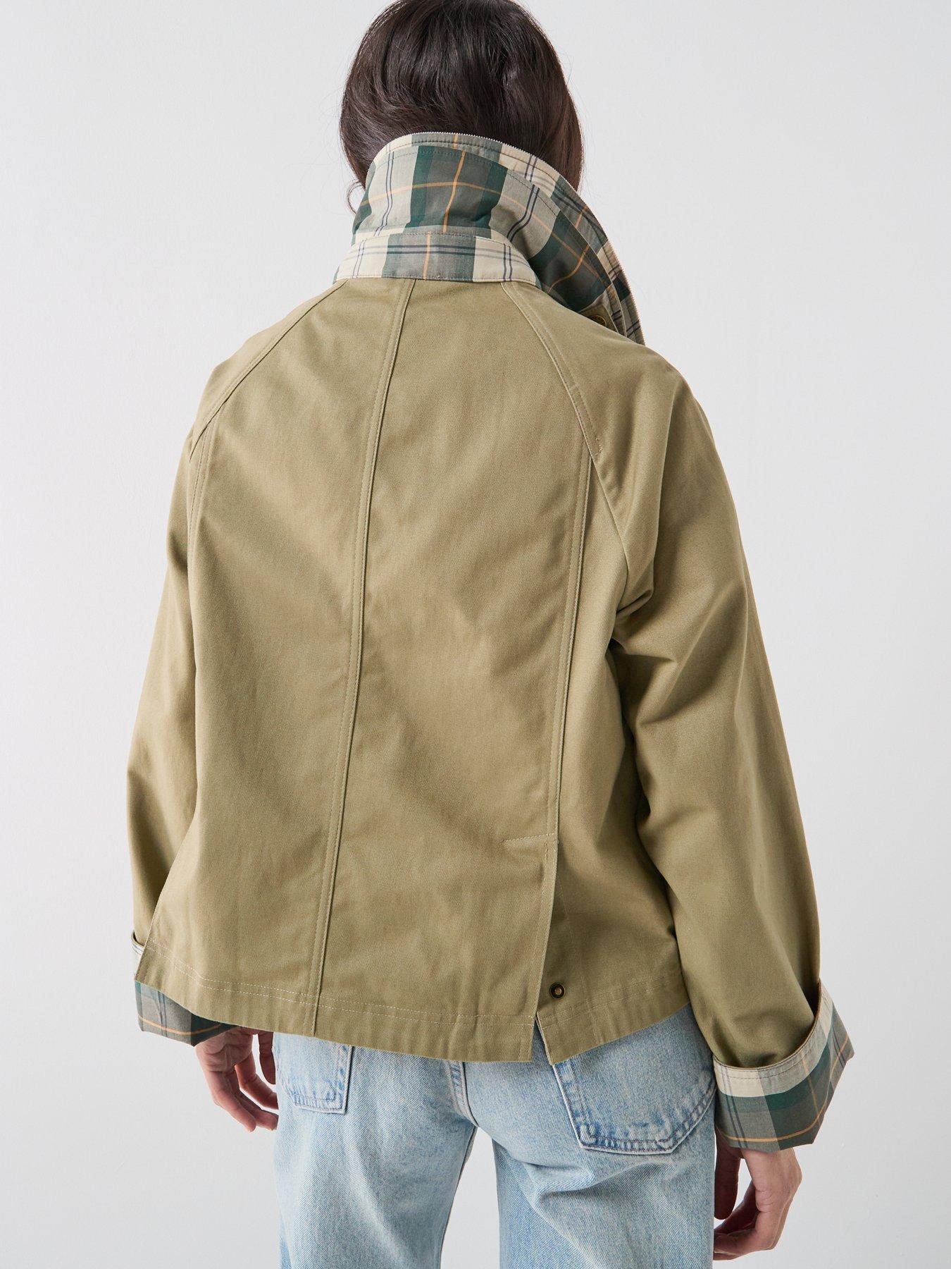 stillFront image of barbour-cropped-beadnell-casual-jacket-green
