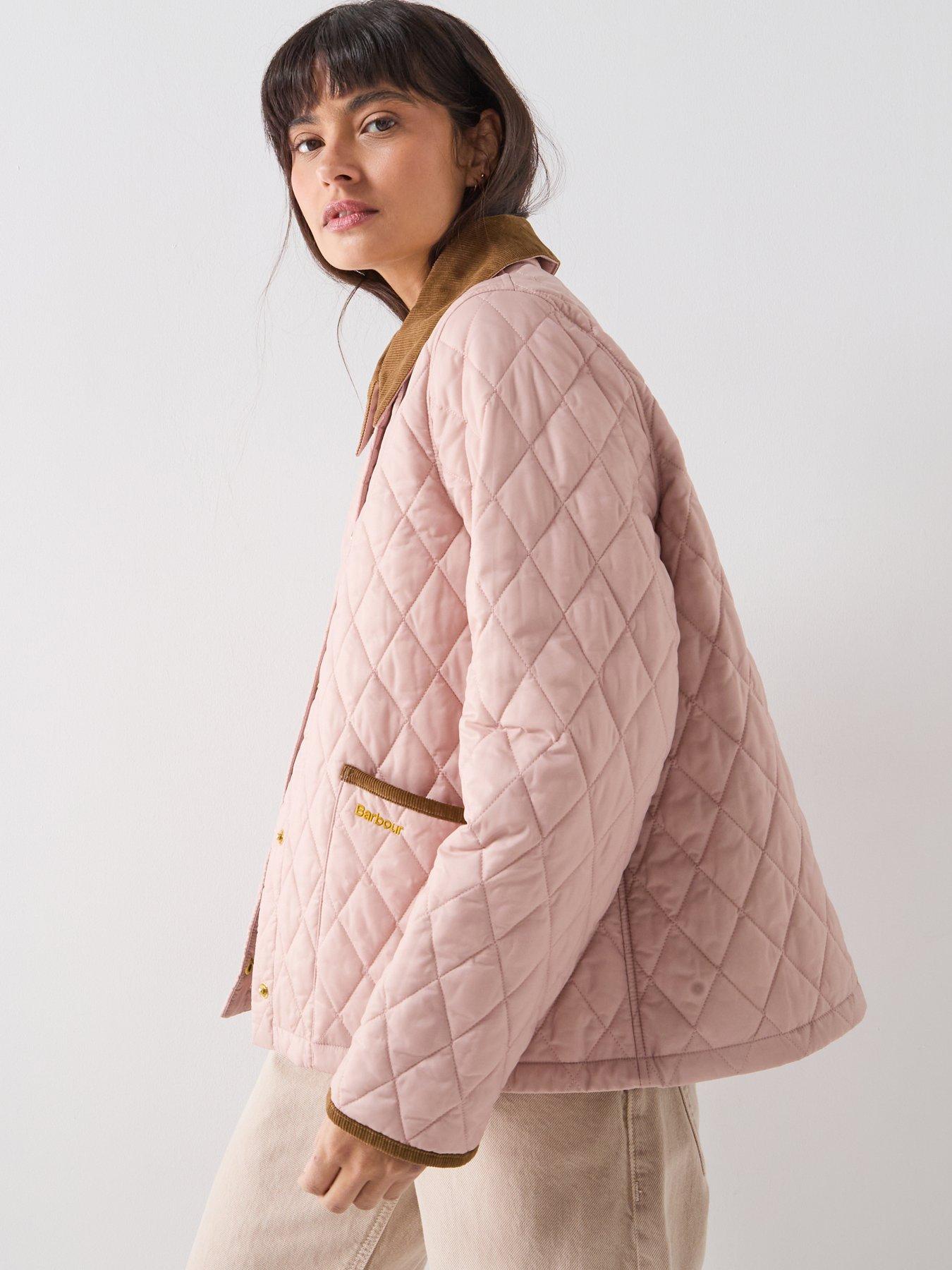 Barbour Icons Cropped Liddesdale Quilted Jacket - Beige